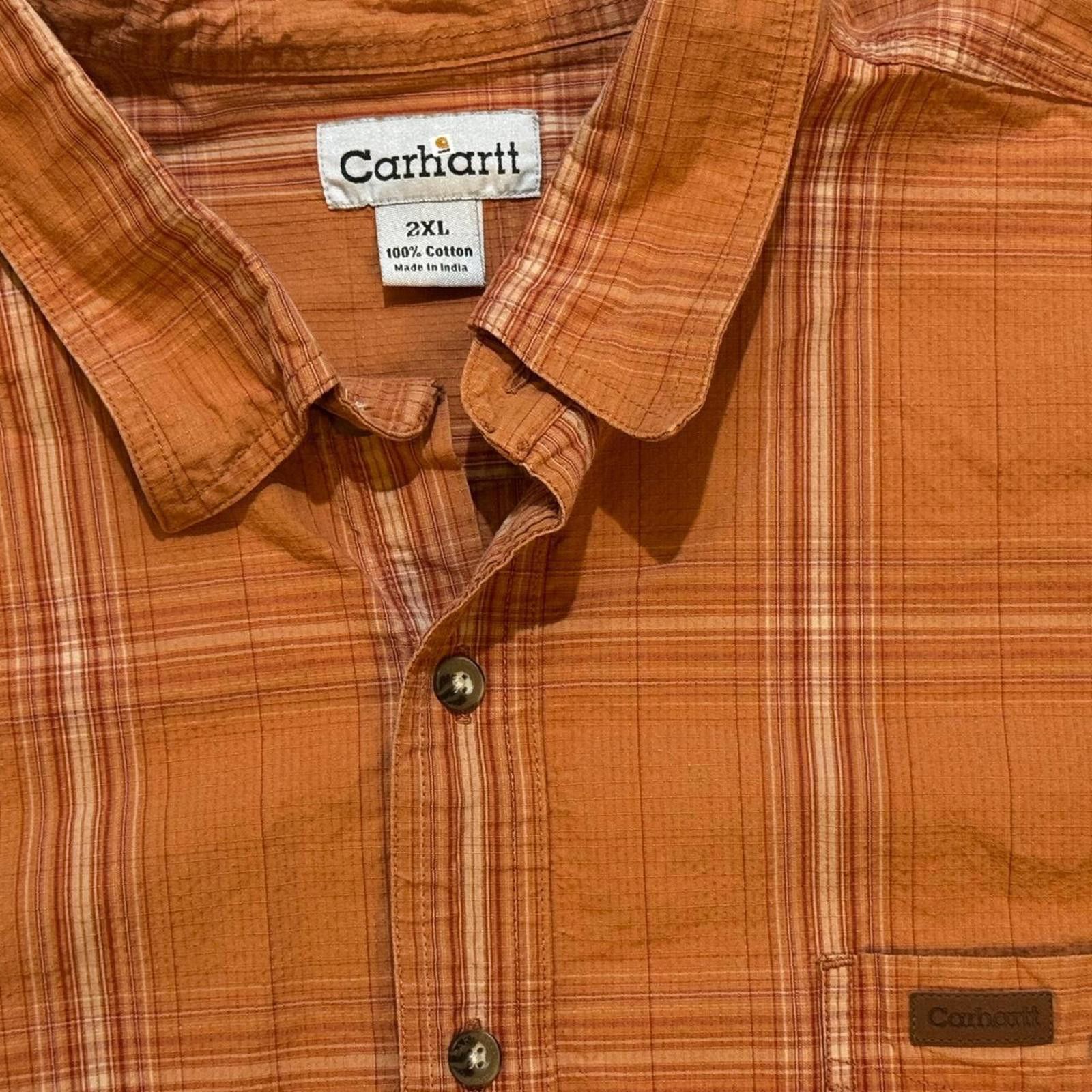 Carhartt Carhartt 2XL plaid short sleeve button up shirt Size US XXL / EU 58 / 5 - 3 Thumbnail