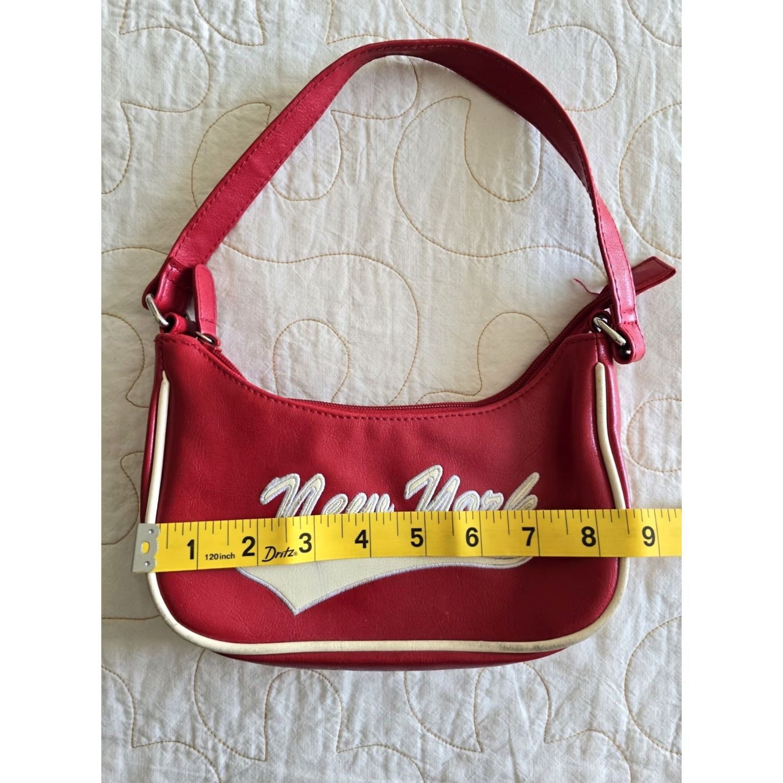 Vintage VINTAGE Payless Shoe Source Red Shoulder Bag Faux Leather Women 2000s Y2K Millennial 1990s Size ONE SIZE - 4 Thumbnail