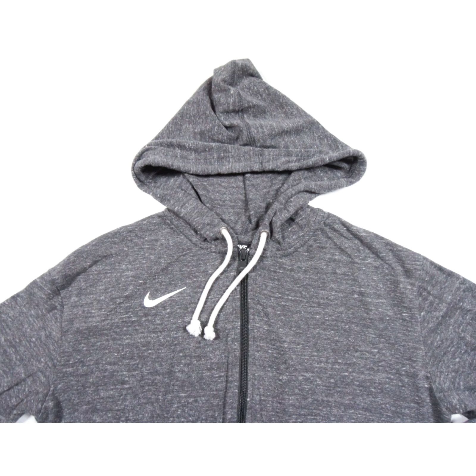 Nike Nike Hoodie Womens Small Gray Lightweight Full Zip Gym Vintage-Style Logo Sweatshirt, Regular Fit, Cotton-Poly, S Size S / US 4 / IT 40 - 2 Thumbnail