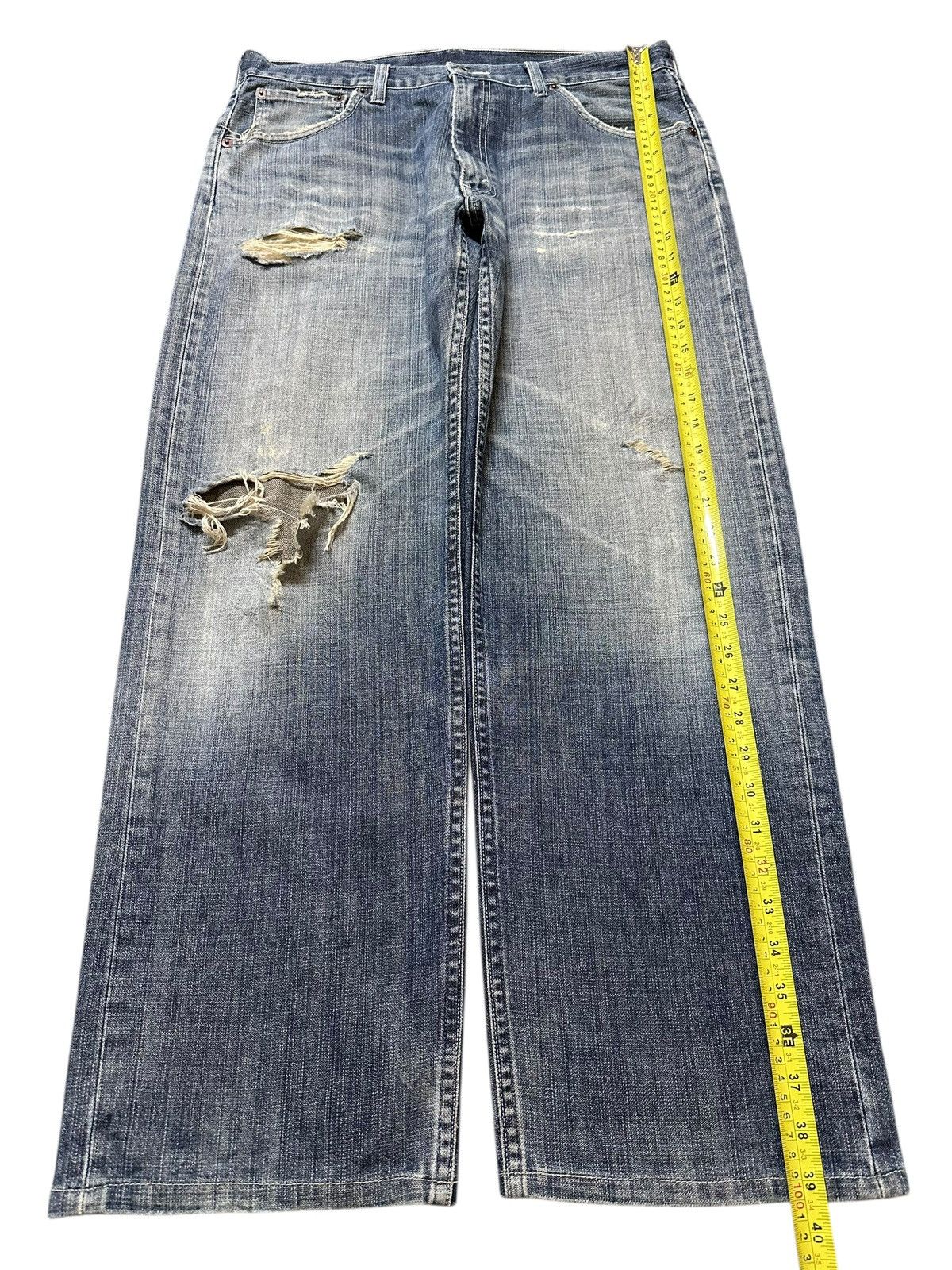 Levi's Vintage 90s Levis 503 Blue Wash Faded Distressed Baggy Jeans Size US 34 / EU 50 - 13 Thumbnail