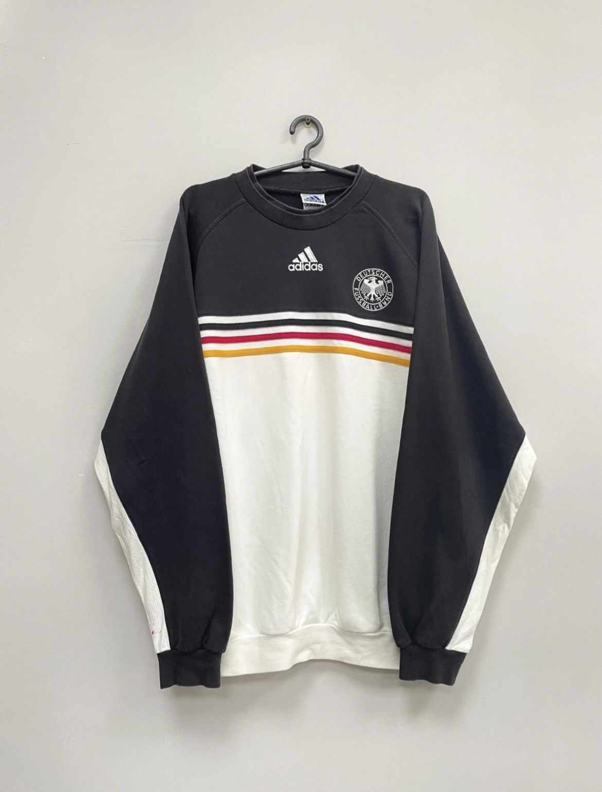 Adidas Germany 90s Vintage Adidas Football Sweatshirt Soccer Size US XL / EU 56 / 4 - 1 Thumbnail