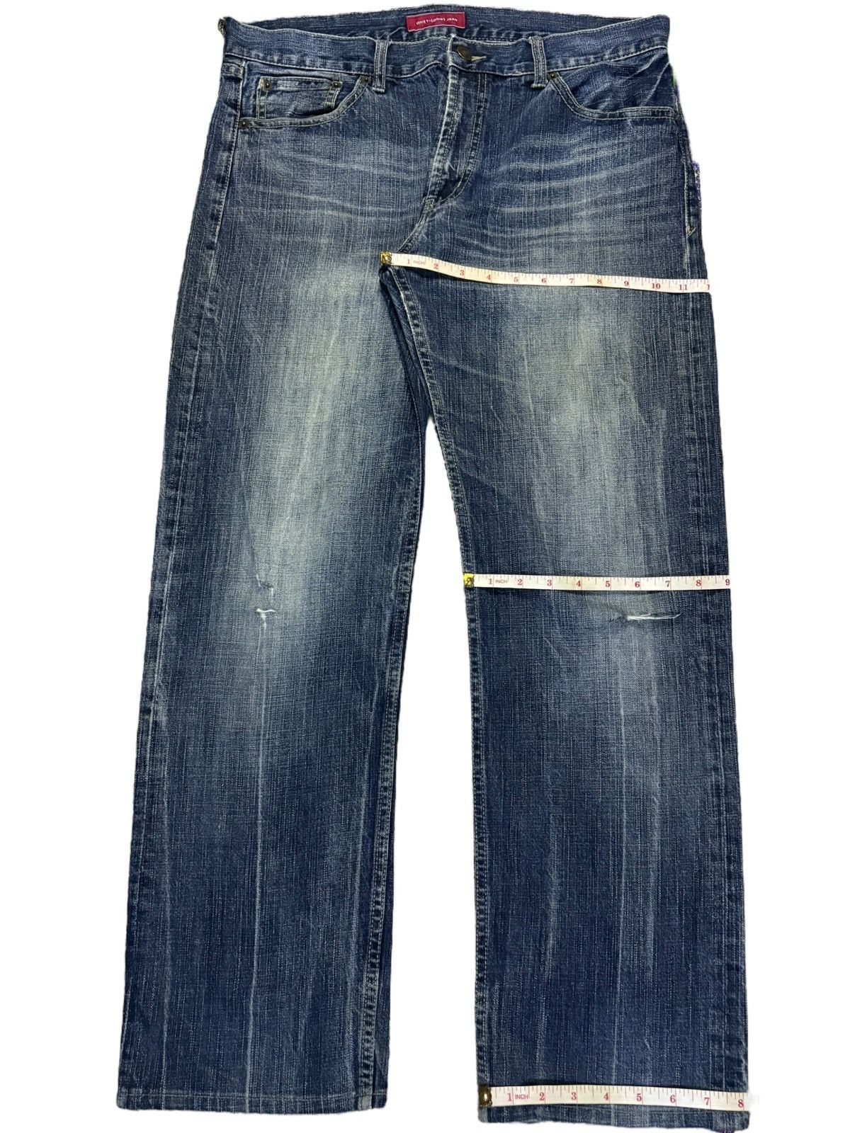 Japanese Brand Vintage Japanese Anti Label Mud Wash Distressed Loose Jeans Size US 34 / EU 50 - 14 Thumbnail