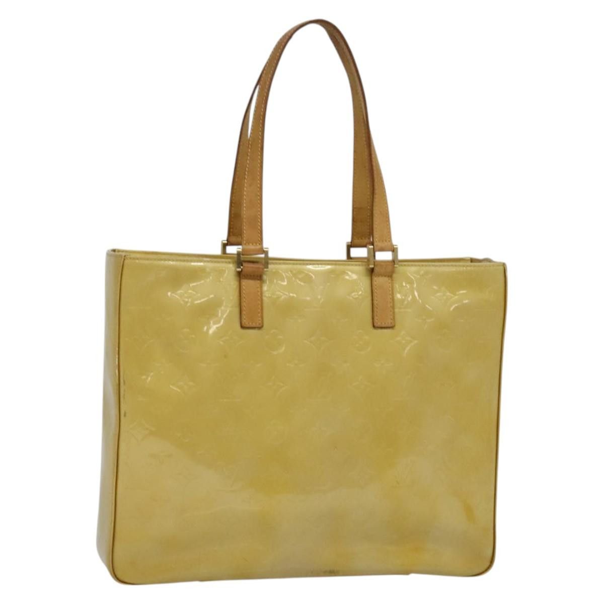 Louis Vuitton LOUIS VUITTON Monogram Vernis Columbus Tote Bag Beige M91023 Size ONE SIZE - 1 Thumbnail