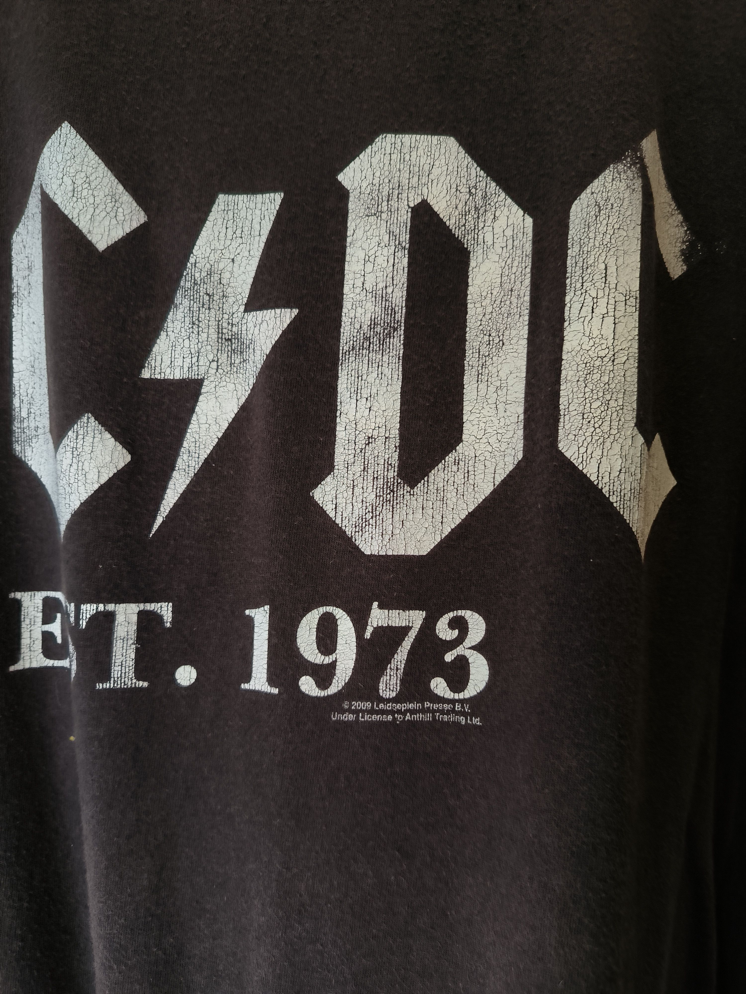 AC/DC Vintage ACDC T-Shirt 2009 00s Brown Licensed Size US L / EU 52-54 / 3 - 3 Thumbnail