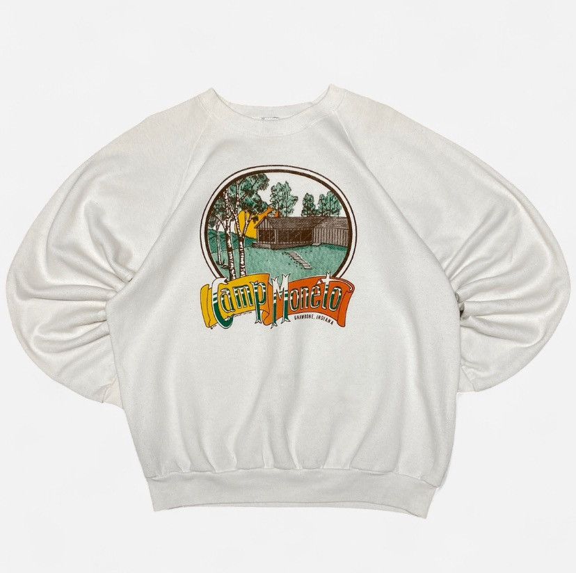 Fruit Of The Loom Vintage 1986 Camp Moneto Gnawbone Indiana crewneck Size US M / EU 48-50 / 2 - 1 Thumbnail