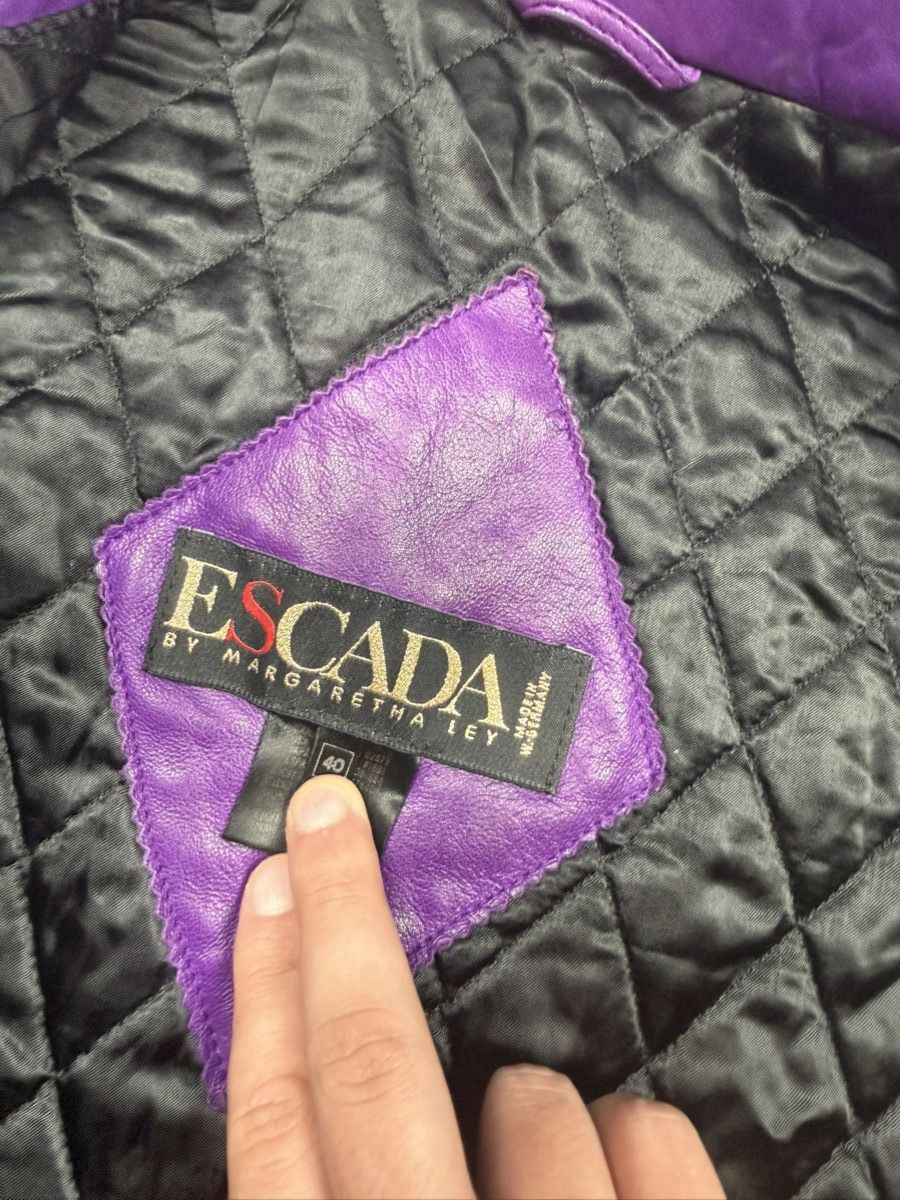Escada Leather Jacket -Coat Escada Very rare model Vintage Size L / US 10 / IT 46 - 11 Thumbnail