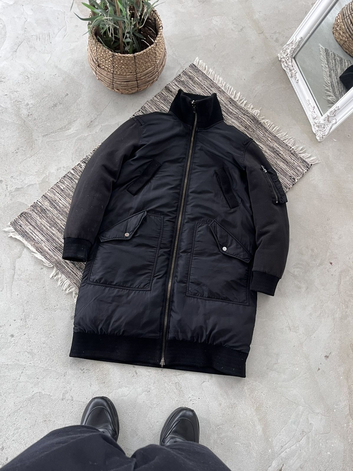 Diesel Vintage Diesel Black Reversible Parka Jacket Avantgarde Y2K Size M / US 6-8 / IT 42-44 - 1 Thumbnail