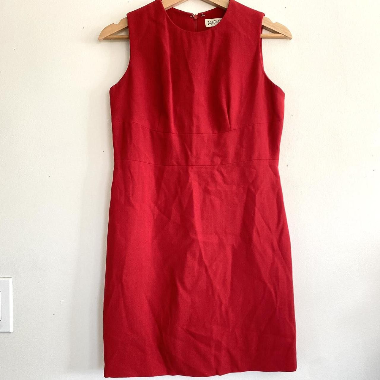 Ann Taylor ANN TAYLOR PETITE WOOL RED MINI DRESS WOMENS SIZE 4 PETITES Size S / US 4 / IT 40 - 4 Thumbnail