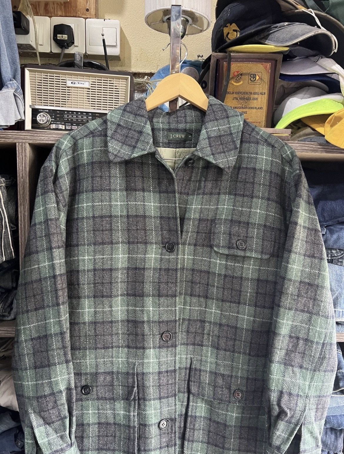 J.Crew 🔥Vintage J. Crew Quilted Button Jacket Size US M / EU 48-50 / 2 - 6 Thumbnail