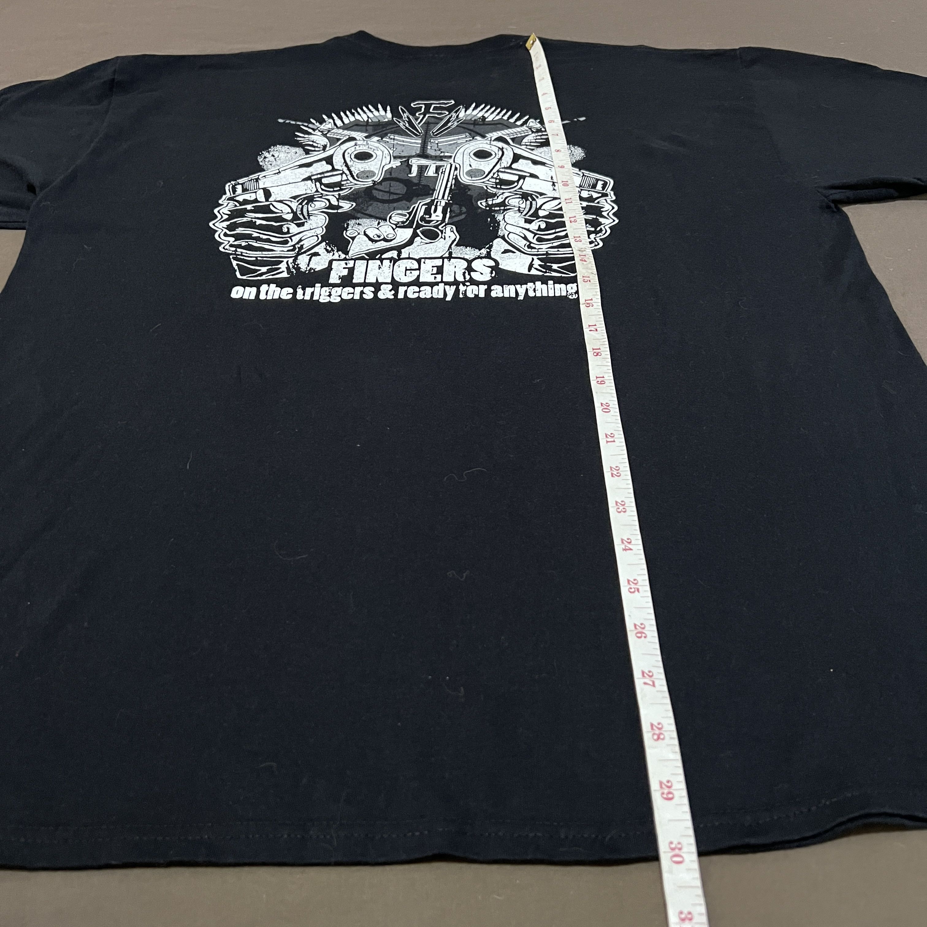 Vintage Vintage Y2K Team fingers on the trigger Promo Tee XL Gun Size US XL / EU 56 / 4 - 7 Thumbnail