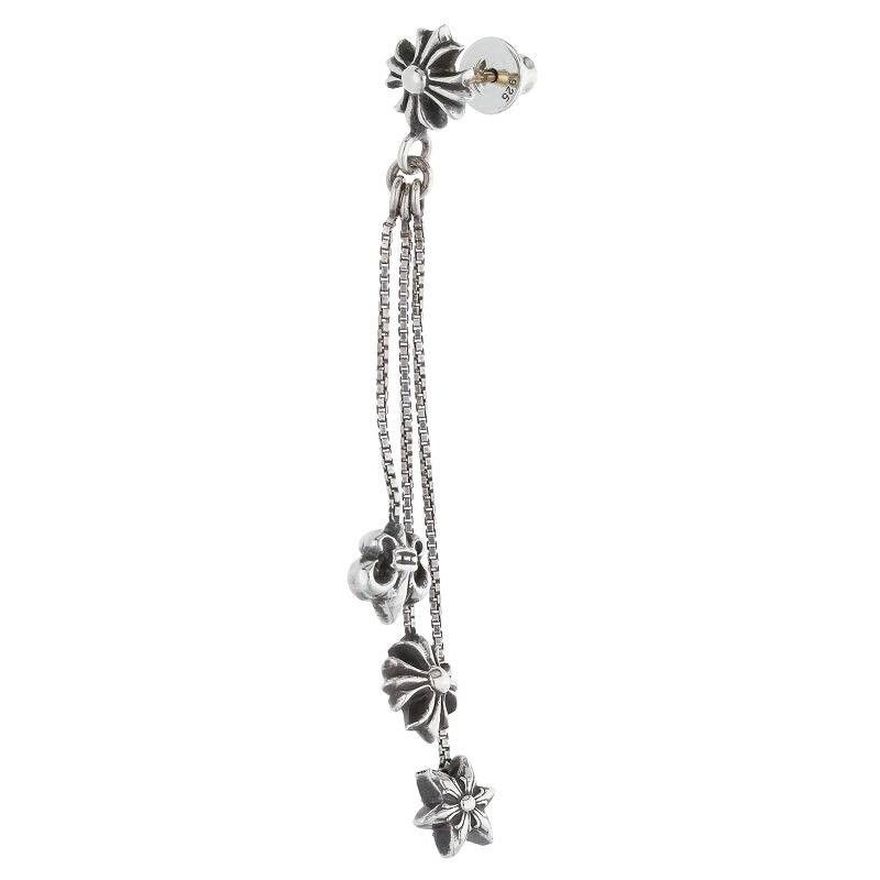 アクセサリー CHROME HEARTS Earrings JOJO 3 Charm Chrome Hearts JOJO Silver Earring Drop - SRM – SHENGLI ROAD