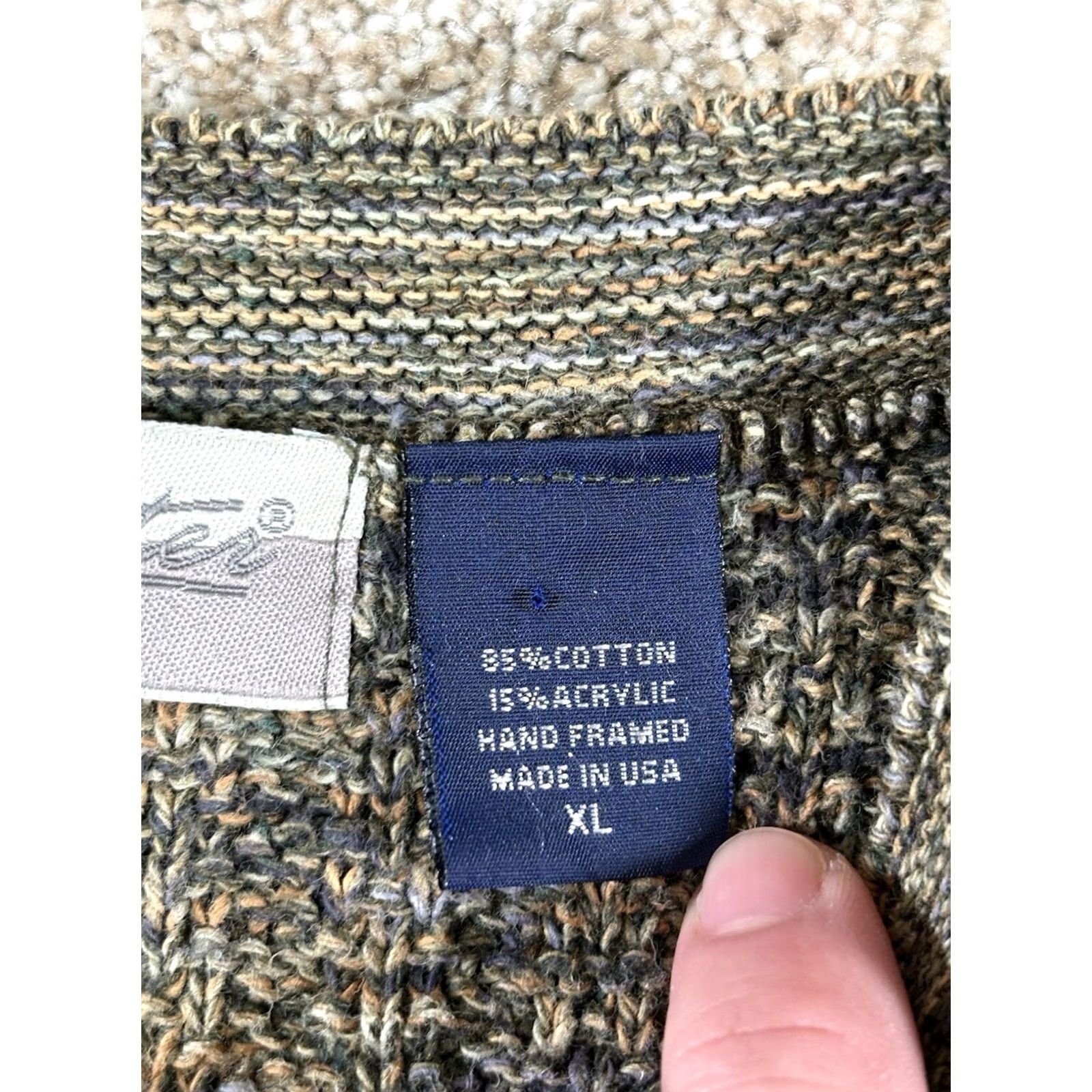 Vintage VINTAGE Fieldmaster V-Neck Sweater Men XL Brown / Green Grandpa Cotton Knit USA Vintage Size US XL / EU 56 / 4 - 5 Thumbnail