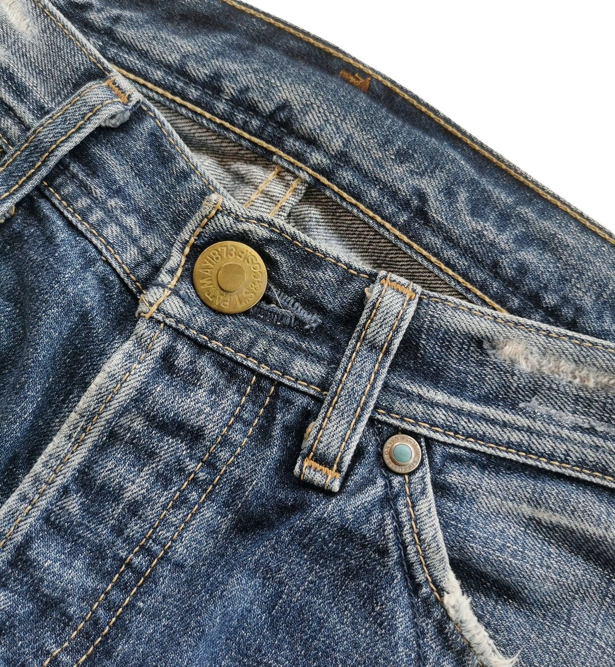 Levi's Levi’s Selvedge Bootcut Flare Jeans Distressed Vintage Denim Size 30" / US 8 / IT 44 - 7 Thumbnail