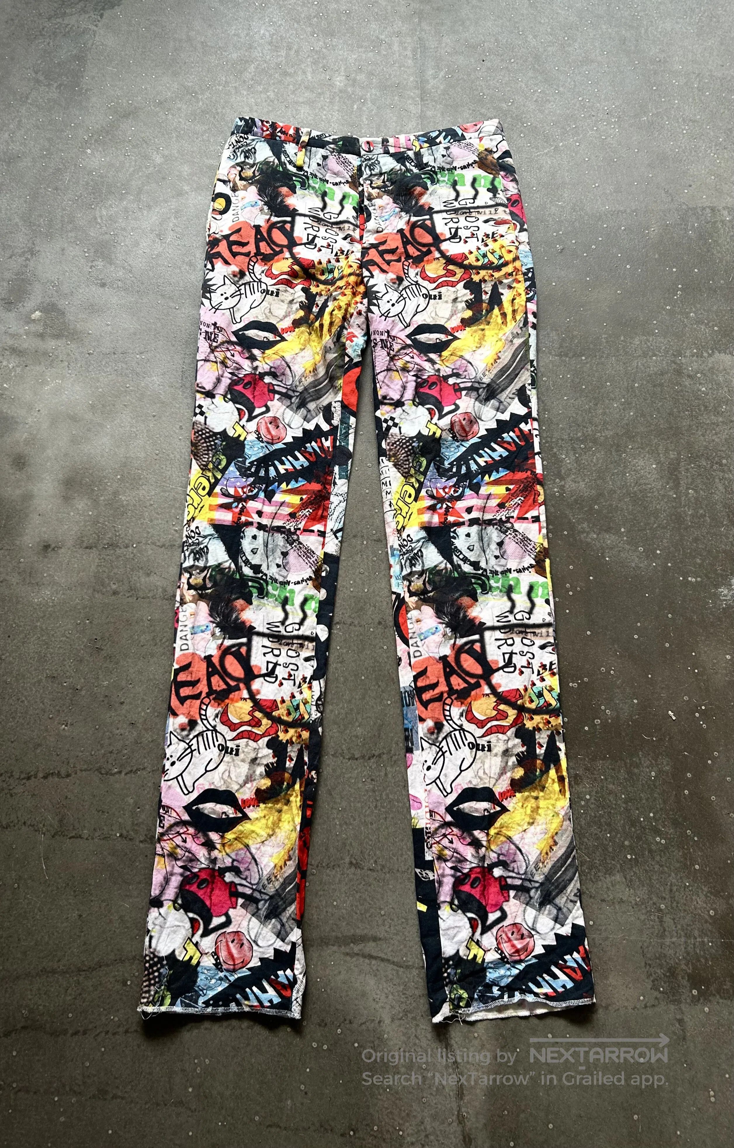 Nozomi Ishiguro Graffiti Print Long Pants.