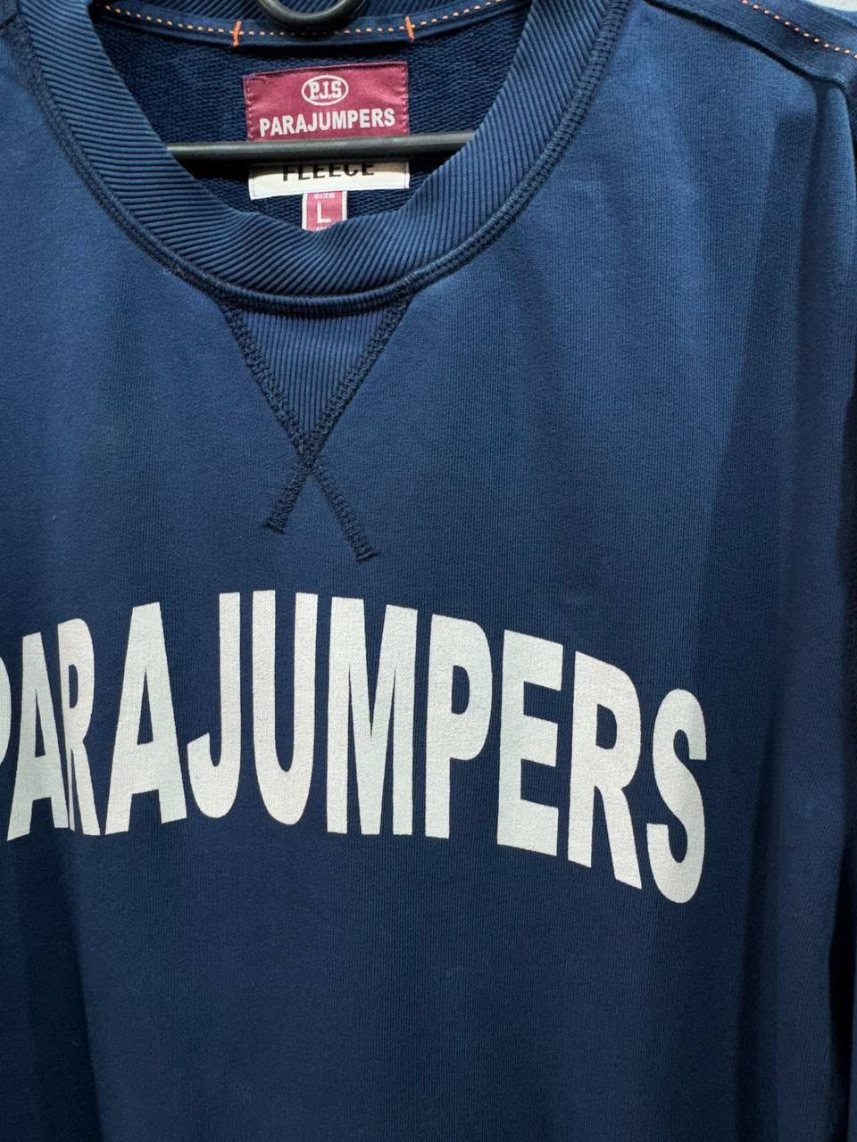 Parajumpers Parajumpers Mens Jumper Sweatshirt Navy Blue Logo Print Size US L / EU 52-54 / 3 - 6 Thumbnail