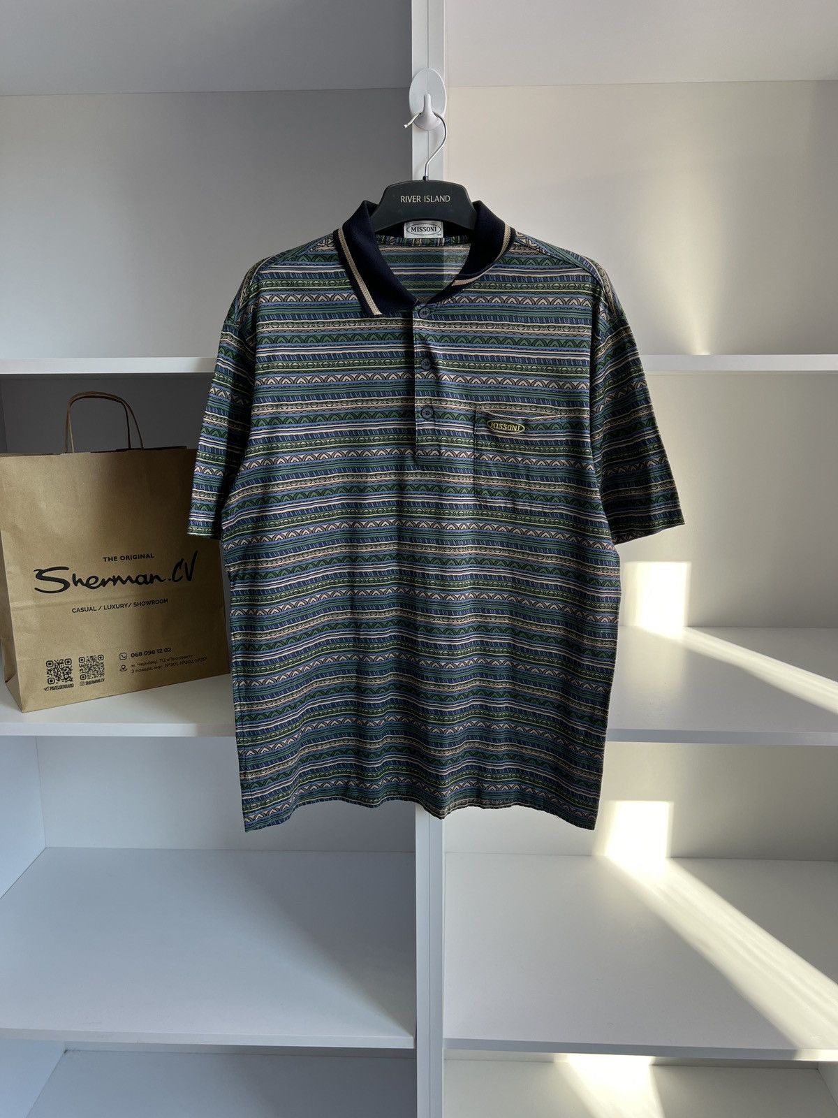 Vintage Missoni Striped luxury polo