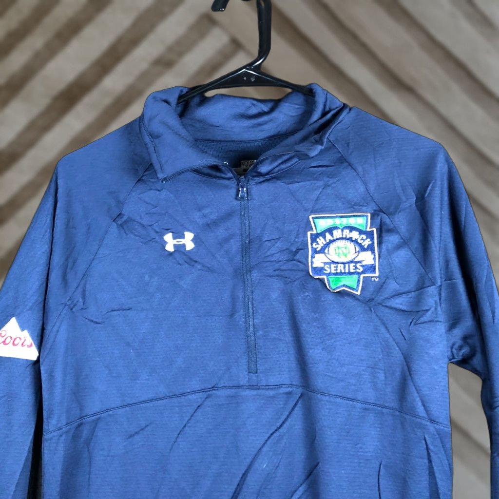 Under Armour VINTAGE Under Armour Mens Shirt Navy Blue 1/4 Zip Loose All Season Gear Long Sleeve M Size US M / EU 48-50 / 2 - 1 Thumbnail