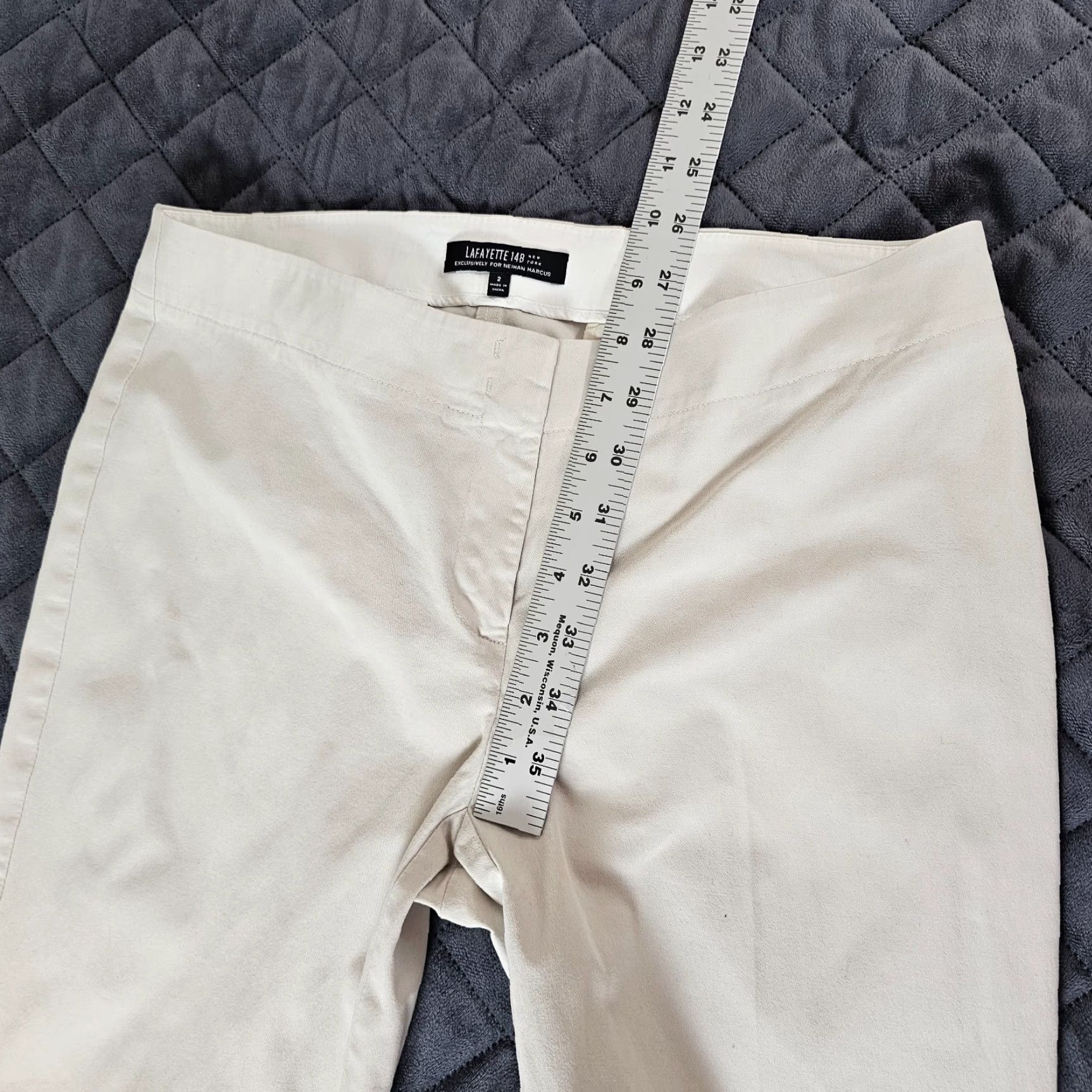 Vintage Studio 148 by Lafayette New York Women's Casual Stretch Pants White Size 2 Ankle Regular Size 26" / US 2 / IT 38 - 6 Thumbnail