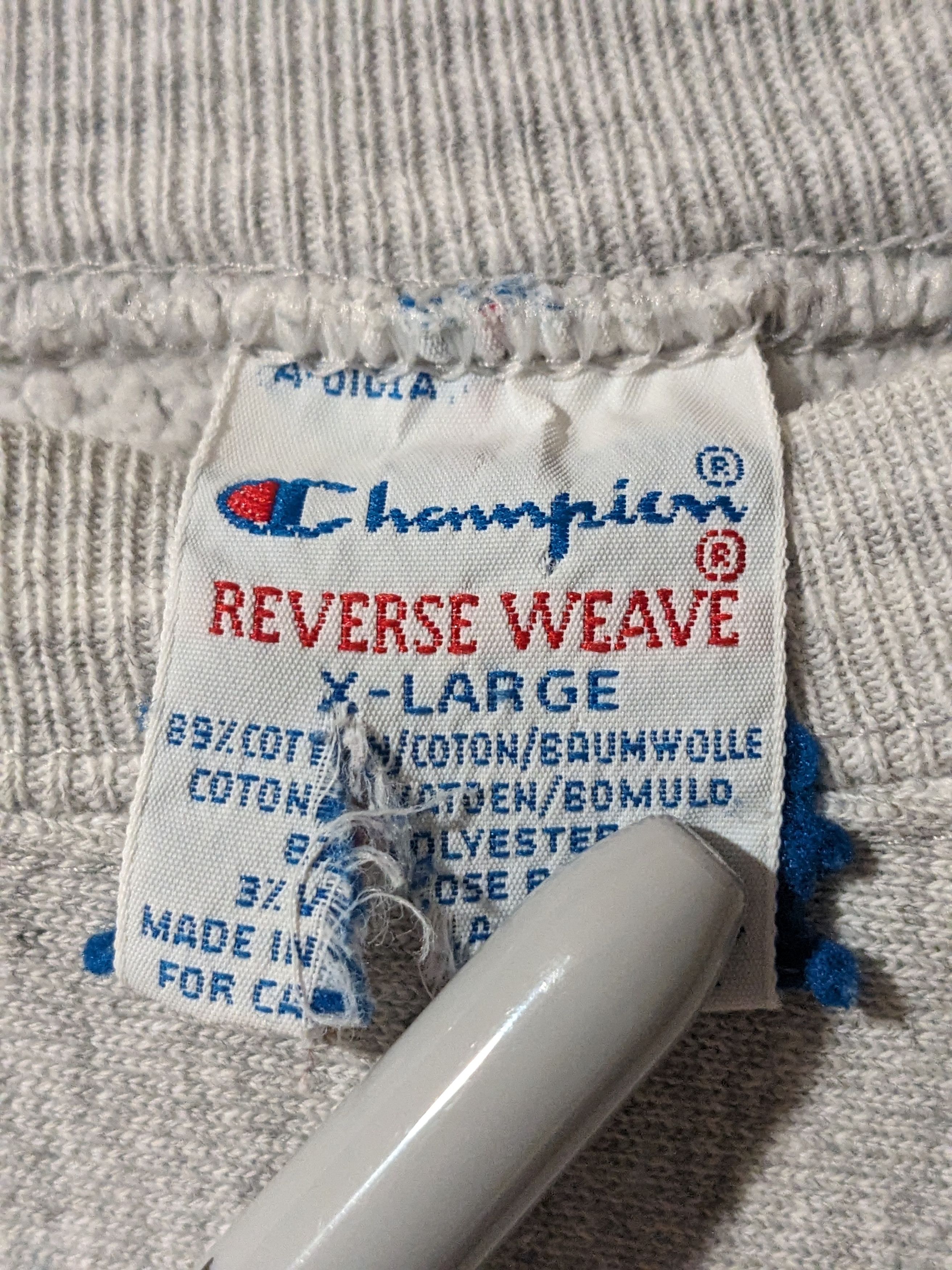Champion × Vintage Vintage 90s Champion Reverse Weave Blank Sweatshirt Size US XL / EU 56 / 4 - 3 Thumbnail