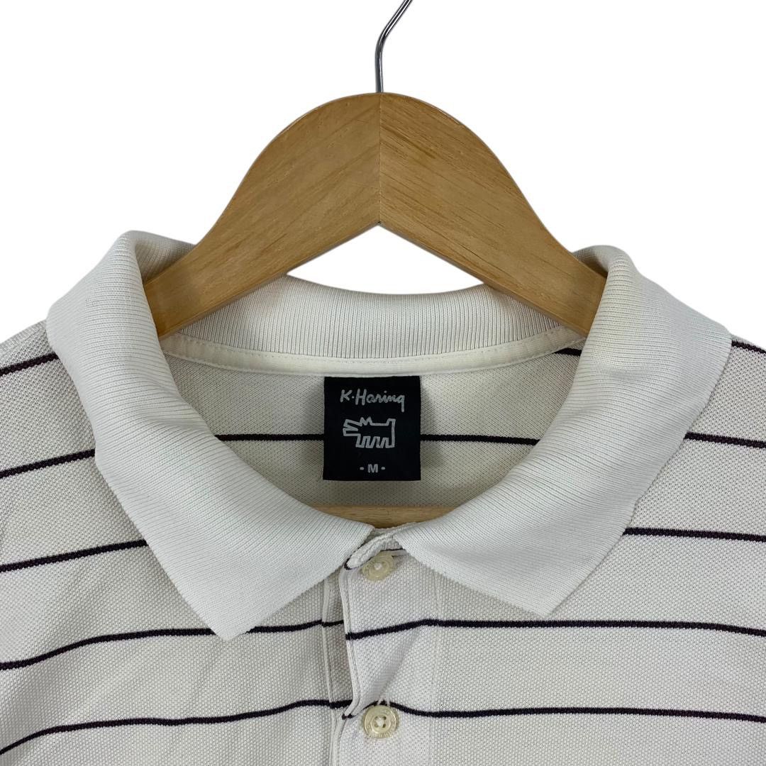 Keith Haring × Vintage Vintage KEITH HARING stripe polo tee Size US M / EU 48-50 / 2 - 5 Thumbnail