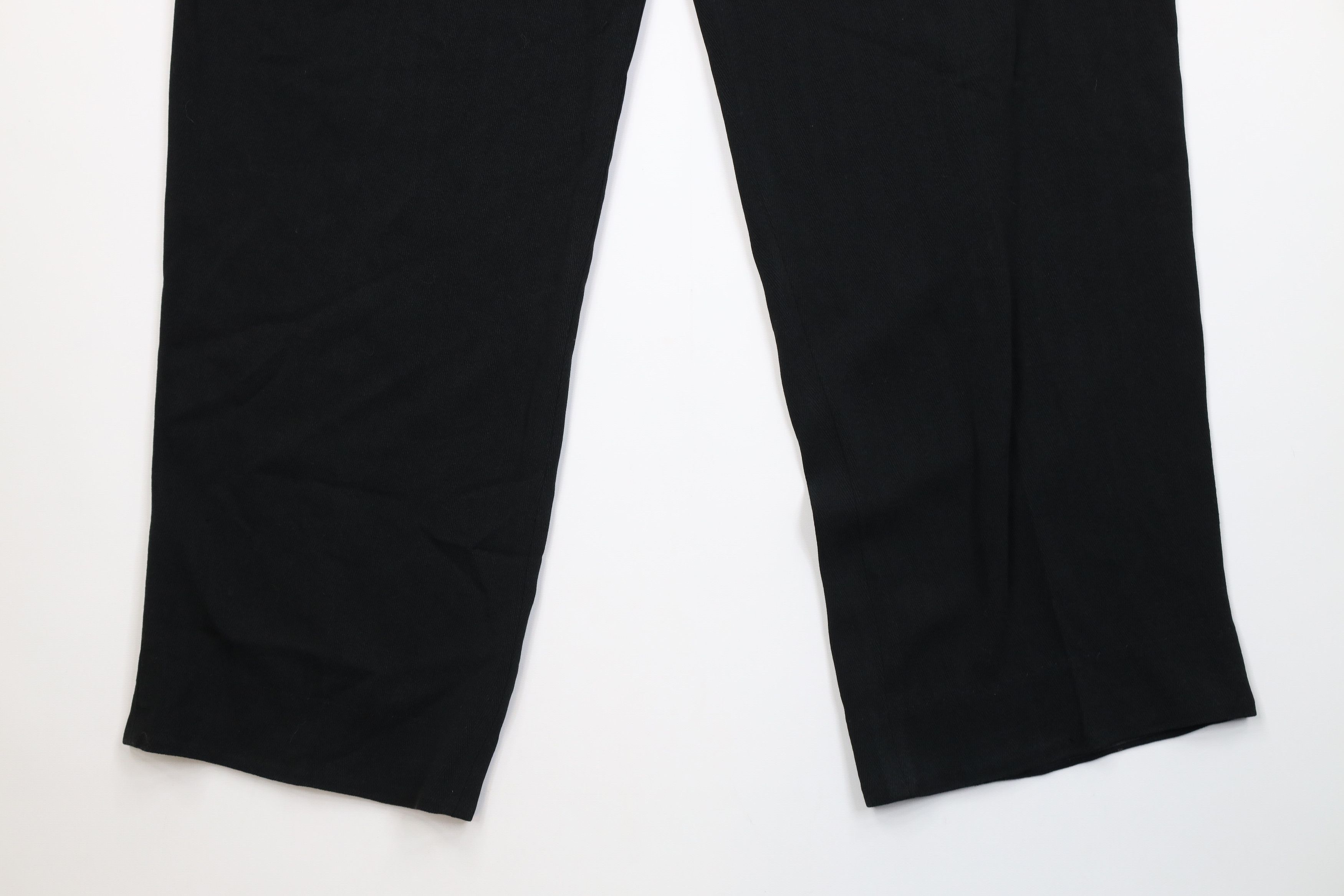 Vintage Vintage 90s Streetwear Herringbone Gabardine Wide Leg Pants Size 30" / US 8 / IT 44 - 4 Thumbnail