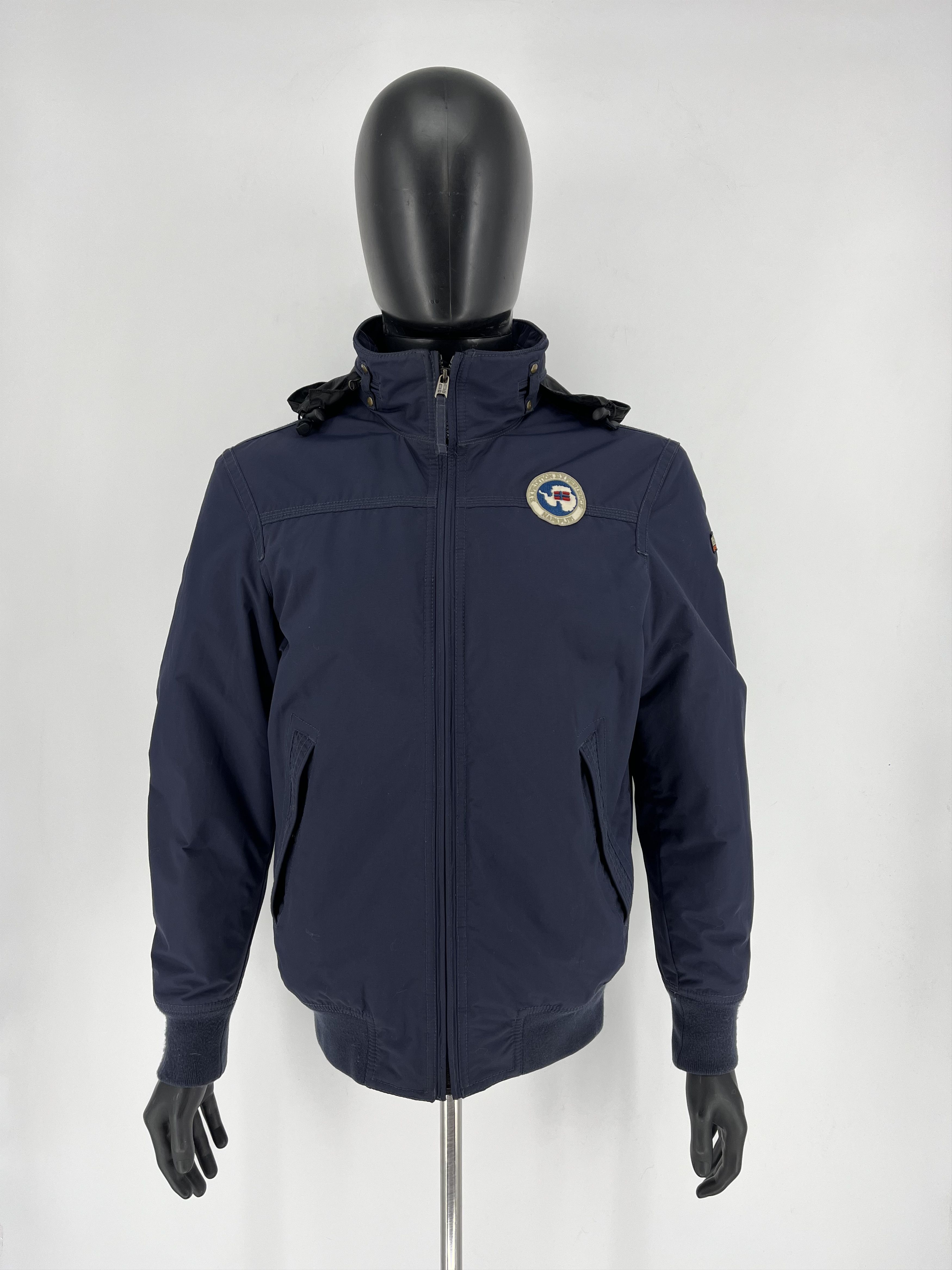 Napapijri Vintage NAPAPIJRI GEOGRAPHIC Embroiderd Logo Hooded Bomber Size US M / EU 48-50 / 2 - 2 Thumbnail
