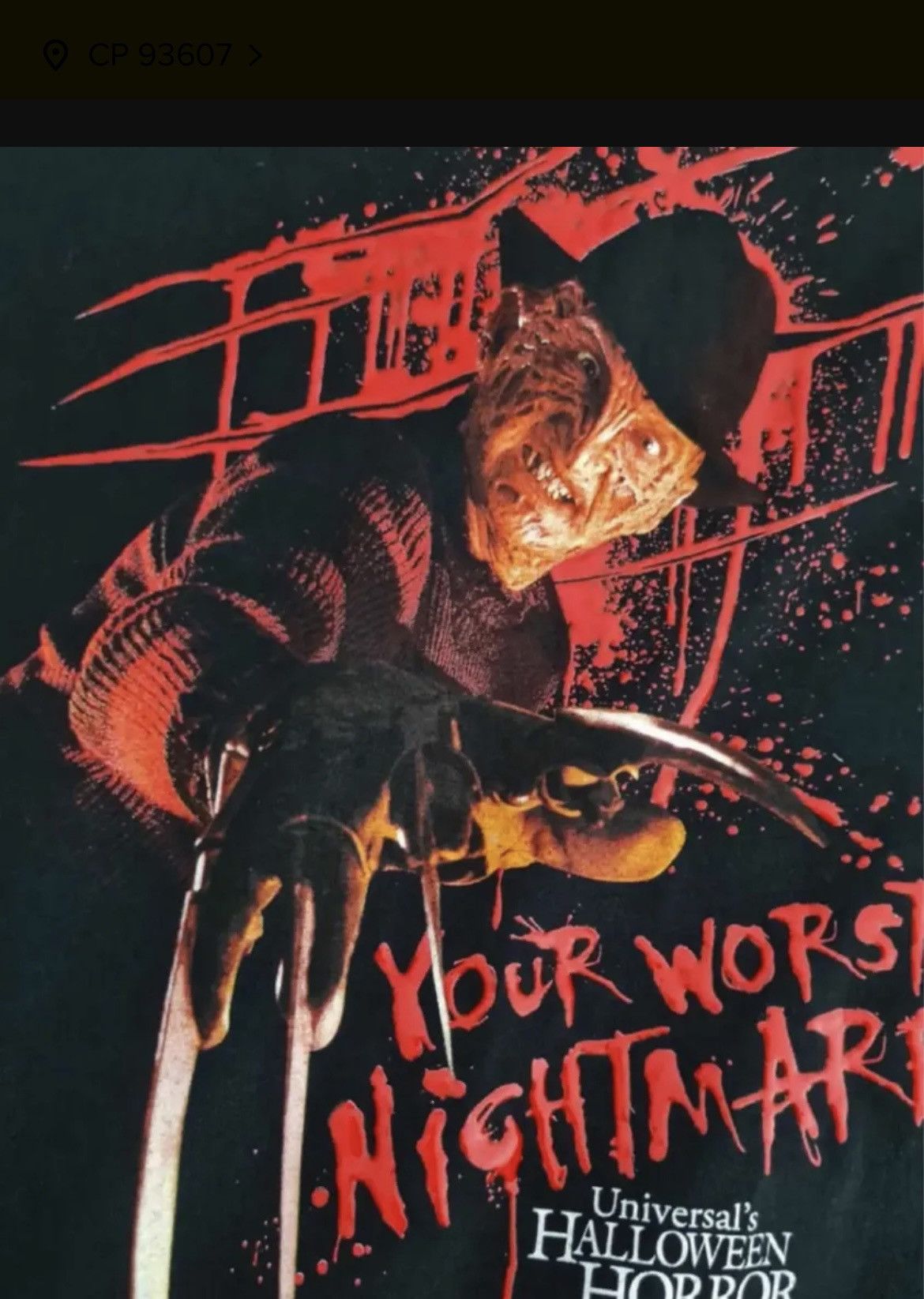 Universal Studios Freddy Kruger Vintage 2007 universal studios 3d print large Size US L / EU 52-54 / 3 - 5 Thumbnail