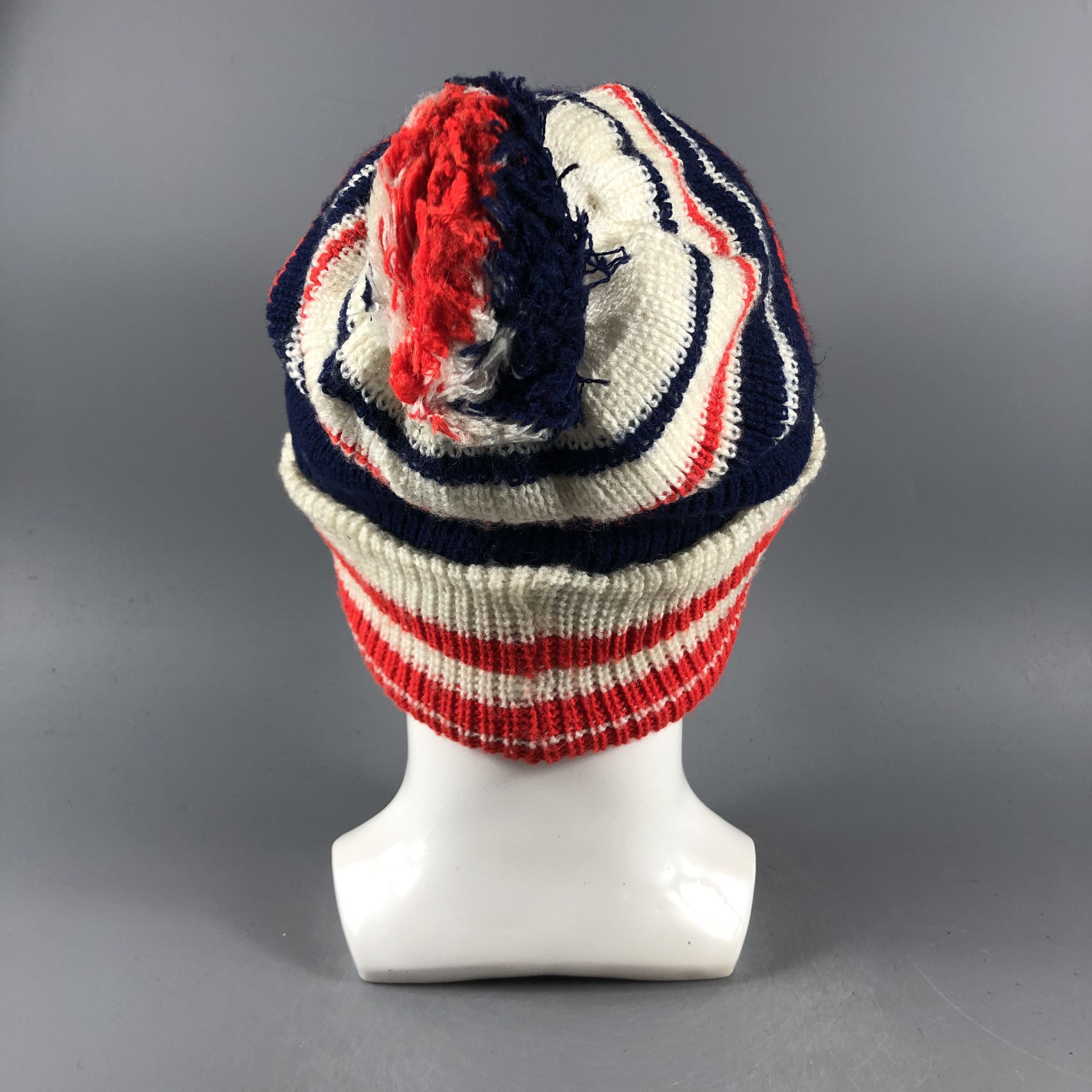 Japanese Brand × Vintage Stripe Slouchy Beanie Snow Hat Snow Cap -D103 Size ONE SIZE - 6 Thumbnail