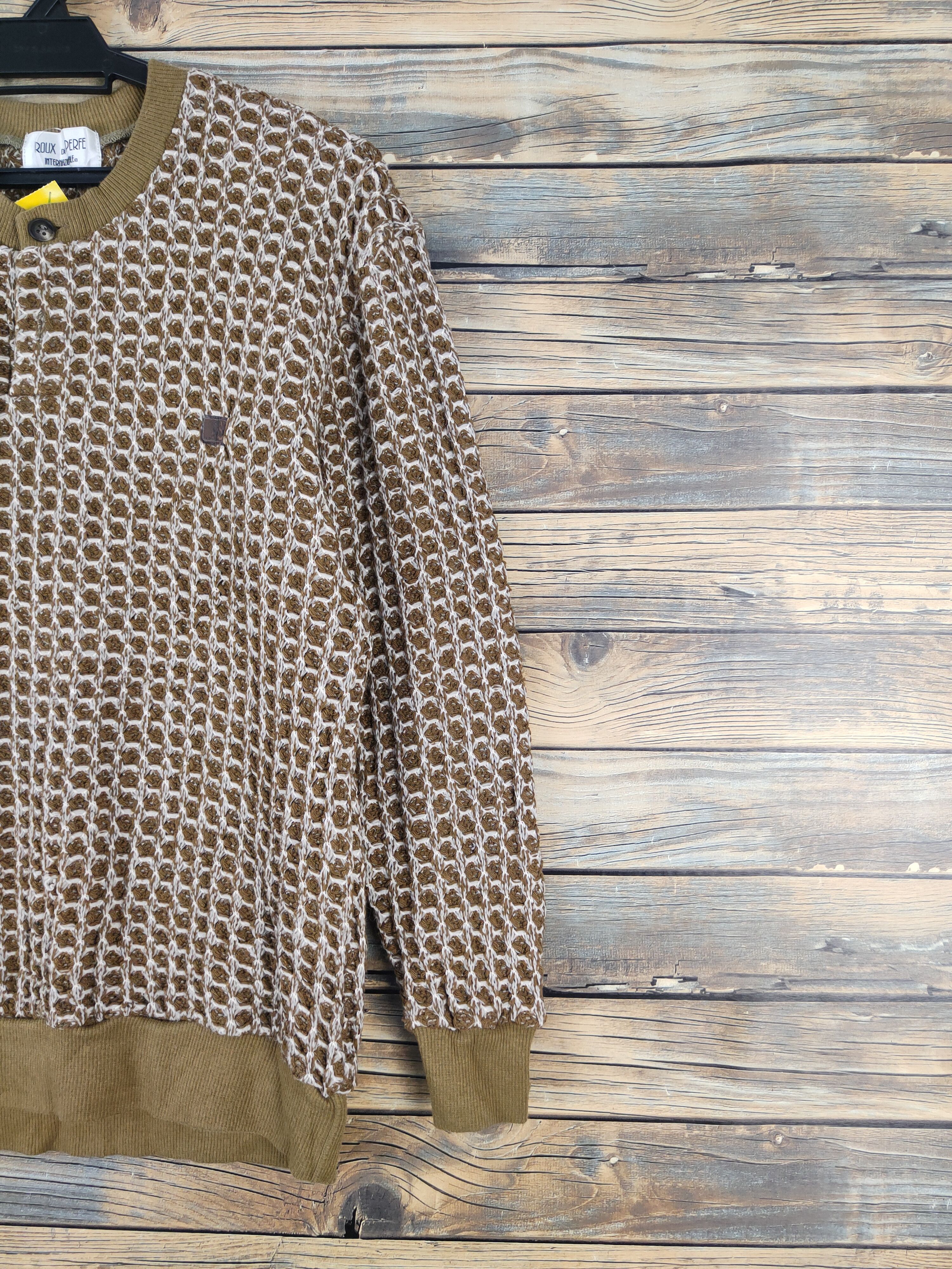 Vintage Roux di Peree Olive Knitwear Sweatshirts #W2040 Size US M / EU 48-50 / 2 - 6 Thumbnail