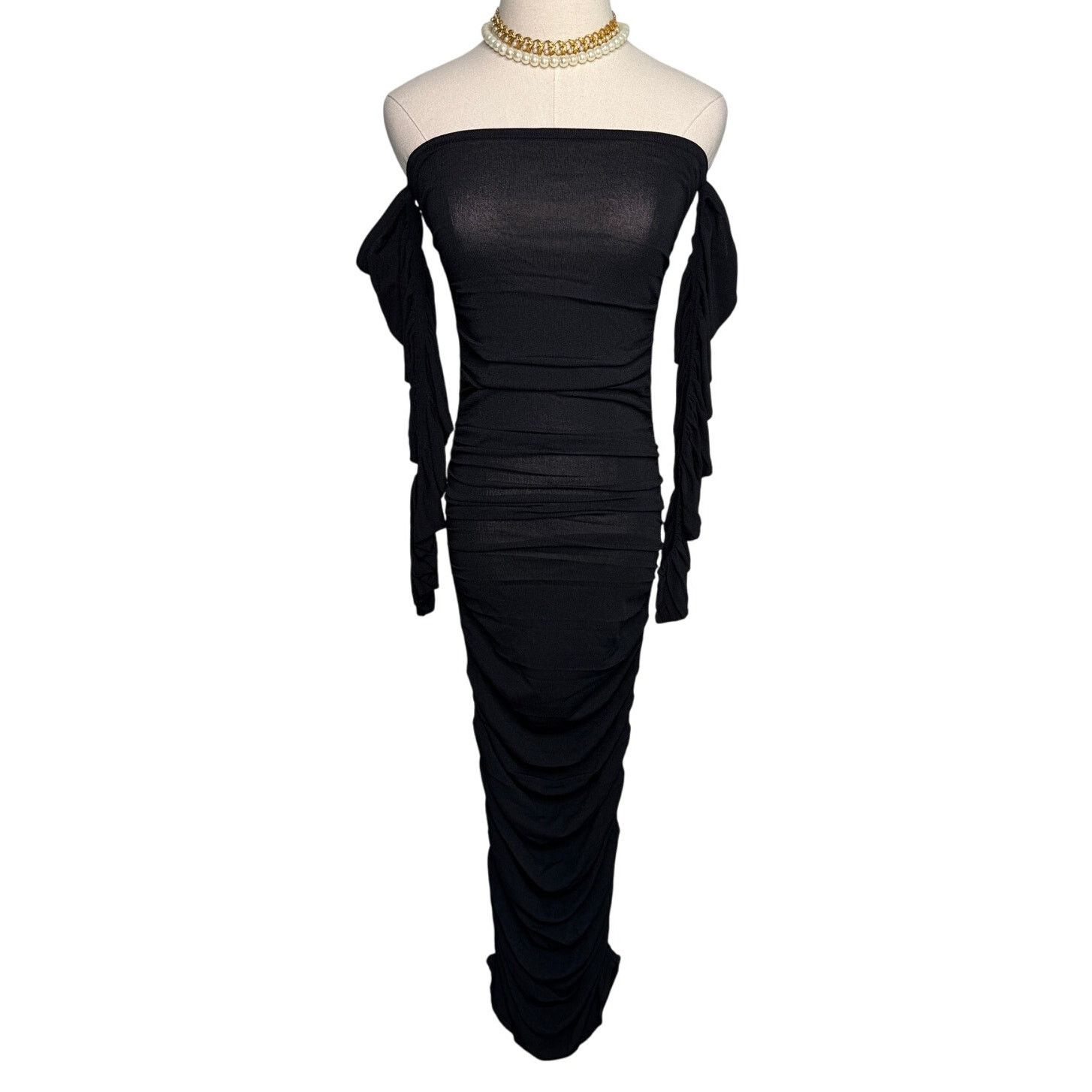 Altuzarra Altuzarra Trikera Jersey Maxi Dress sheer black size XS Size XS / US 0-2 / IT 36-38 - 8 Thumbnail