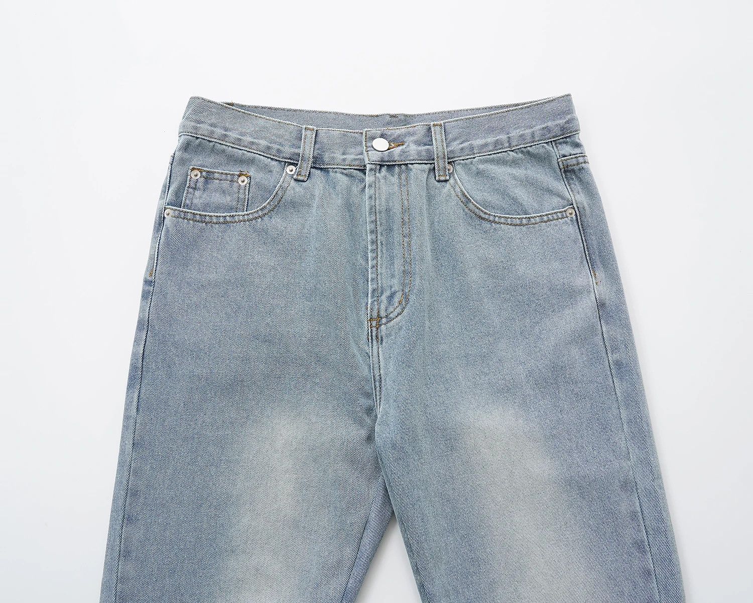 Japanese Brand × Jean × Vintage Blue Flame Embroidery Patchwork Baggy Size US 31 - 6 Thumbnail