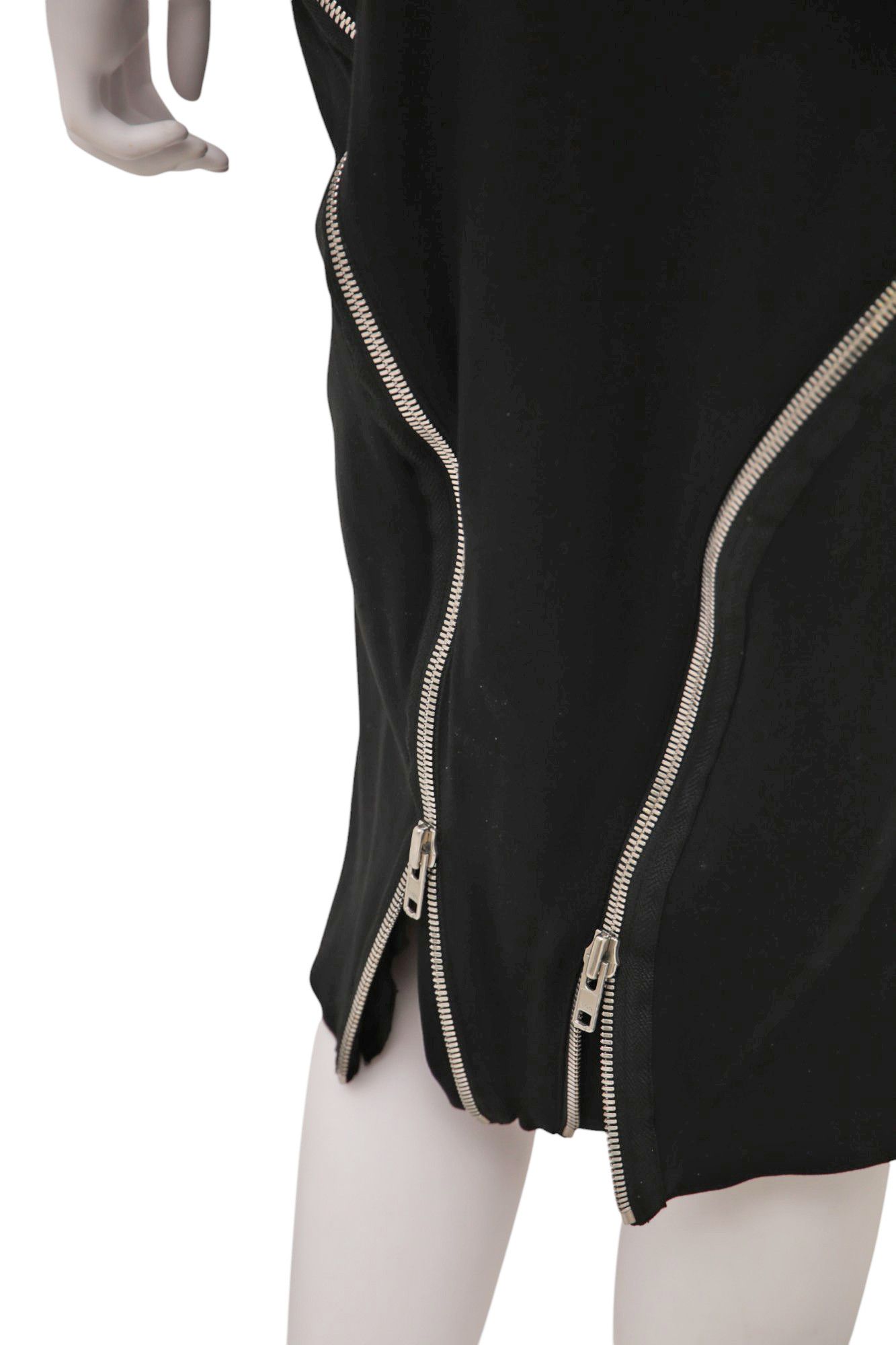 Maison Margiela FW08 Curved Zip Up Skirt Size 28" / US 6 / IT 42 - 8 Thumbnail