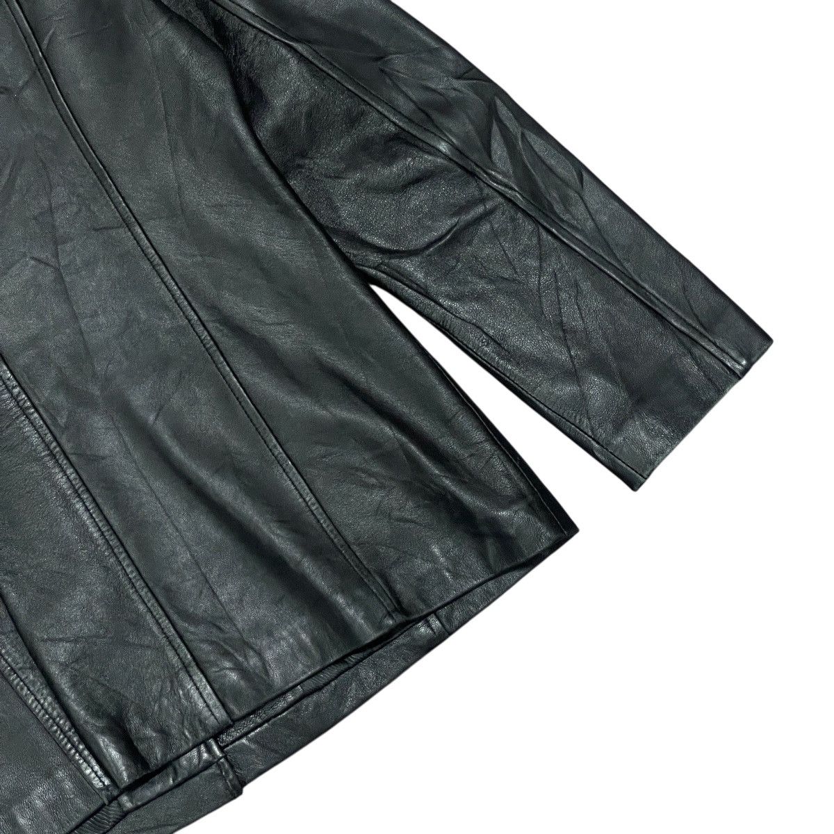 Vintage Vintage 90s Pattern United Sheepskin Leather Motor Jacket Size US XS / EU 42 / 0 - 5 Thumbnail