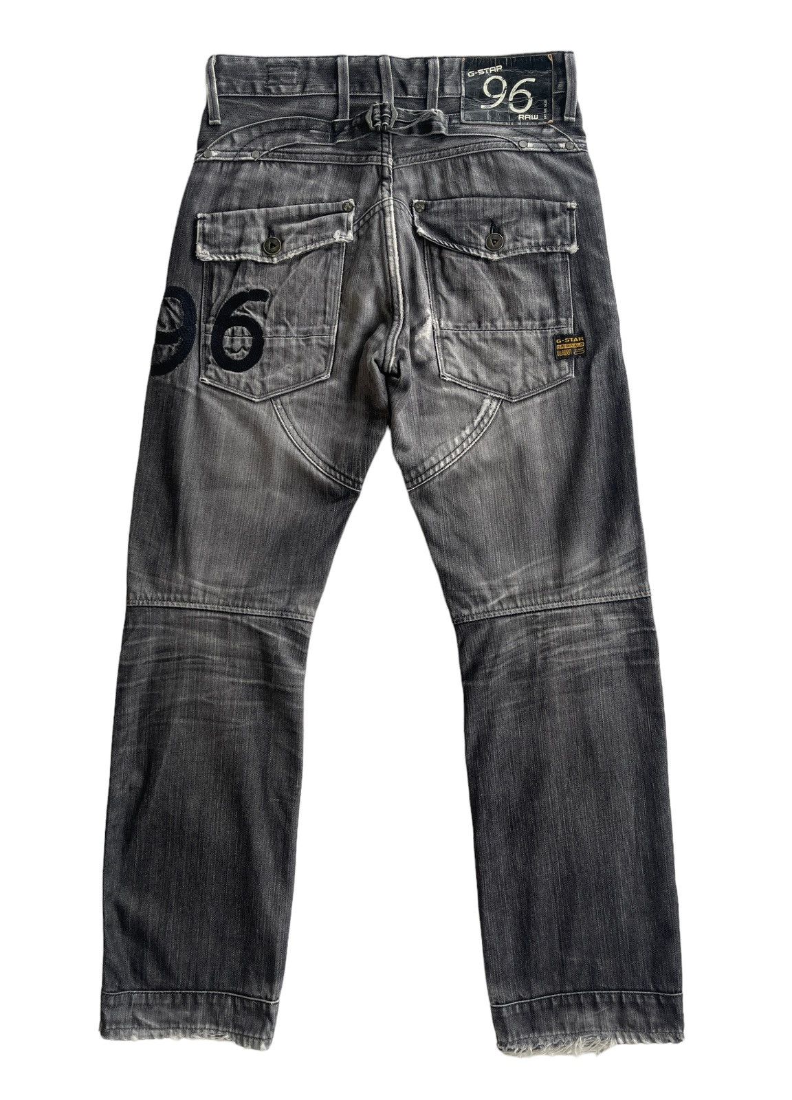 G-Star Gstar Raw Distressed Bikers Double Knee Denim Size US 29 - 2 Thumbnail