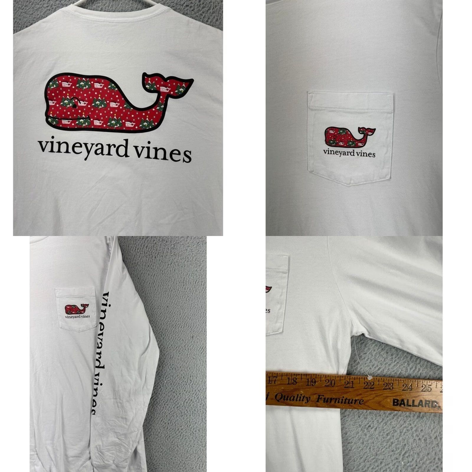 Vineyard Vines Vineyard Vines T-Shirt Mens Medium White Christmas Graphic Tee Pocket NEW L8 Size US M / EU 48-50 / 2 - 8 Thumbnail