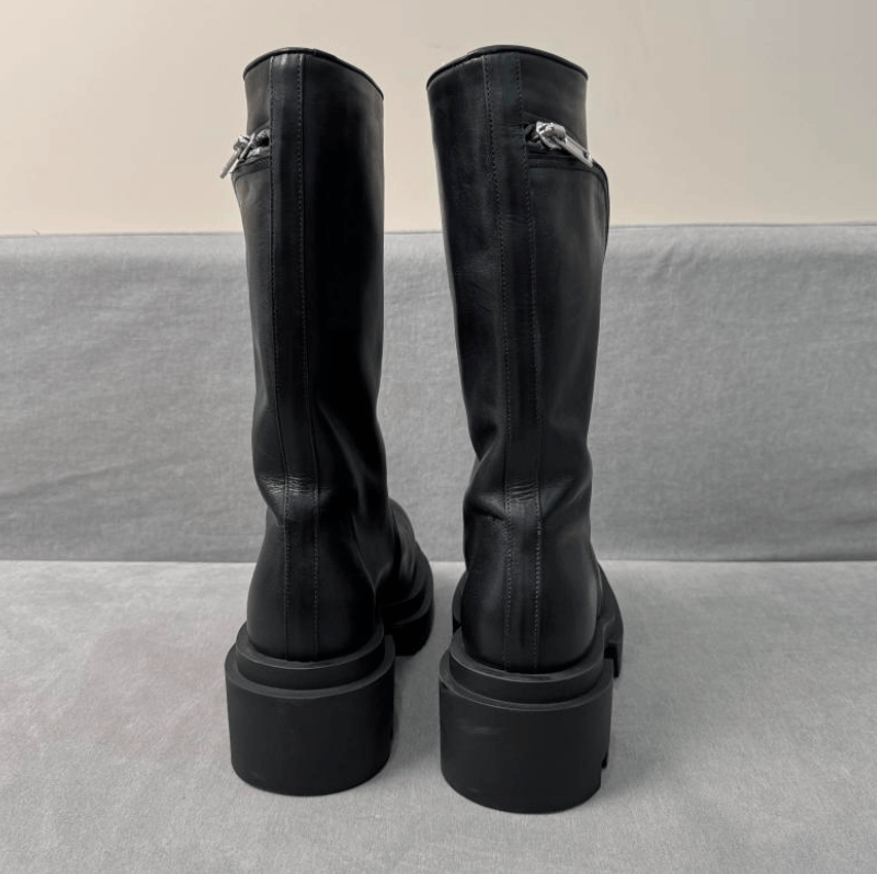 Rick Owens Rick Owens Black Platform Knee-High Boots Size US 6 / IT 36 - 3 Thumbnail