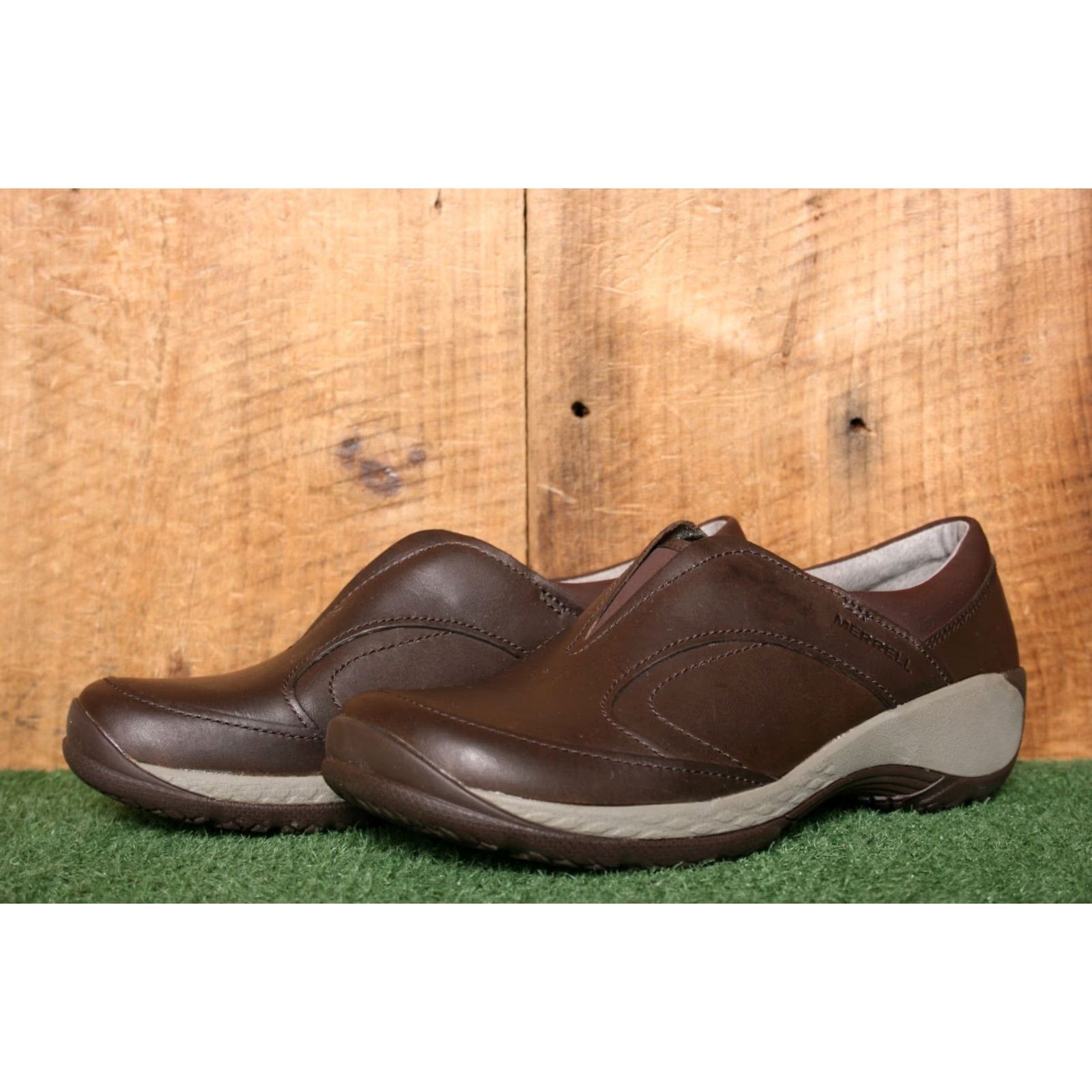 Merrell Merrell Encore Slip-On Moccasin Espresso Brown Leather Women's US 7 Slip-On Casual Shoes Size ONE SIZE - 2 Thumbnail