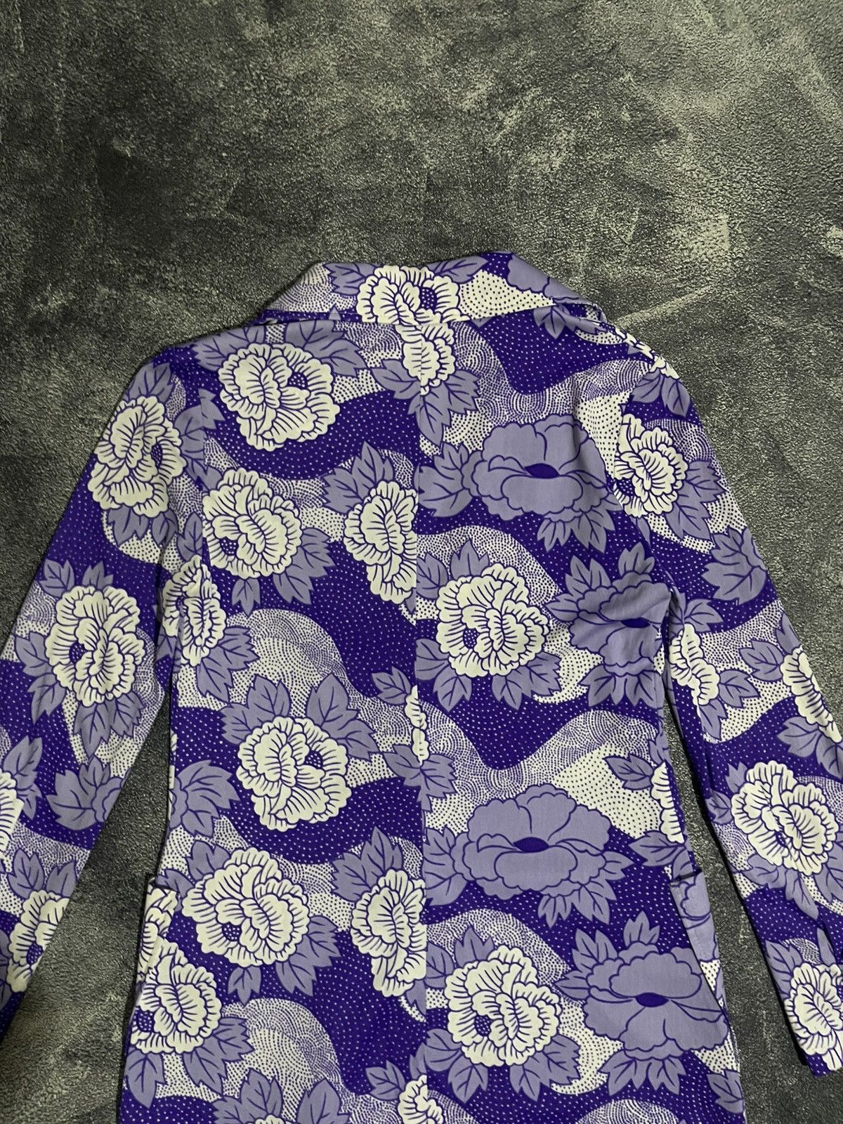 Hanae Mori 1980s Hanae Mori Floral Midi Dress Size M / US 6-8 / IT 42-44 - 4 Thumbnail