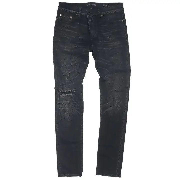 Saint Laurent Paris Saint Laurent Black Wash Distressed Denim Pants-2507 Size US 30 / EU 46 - 7 Thumbnail
