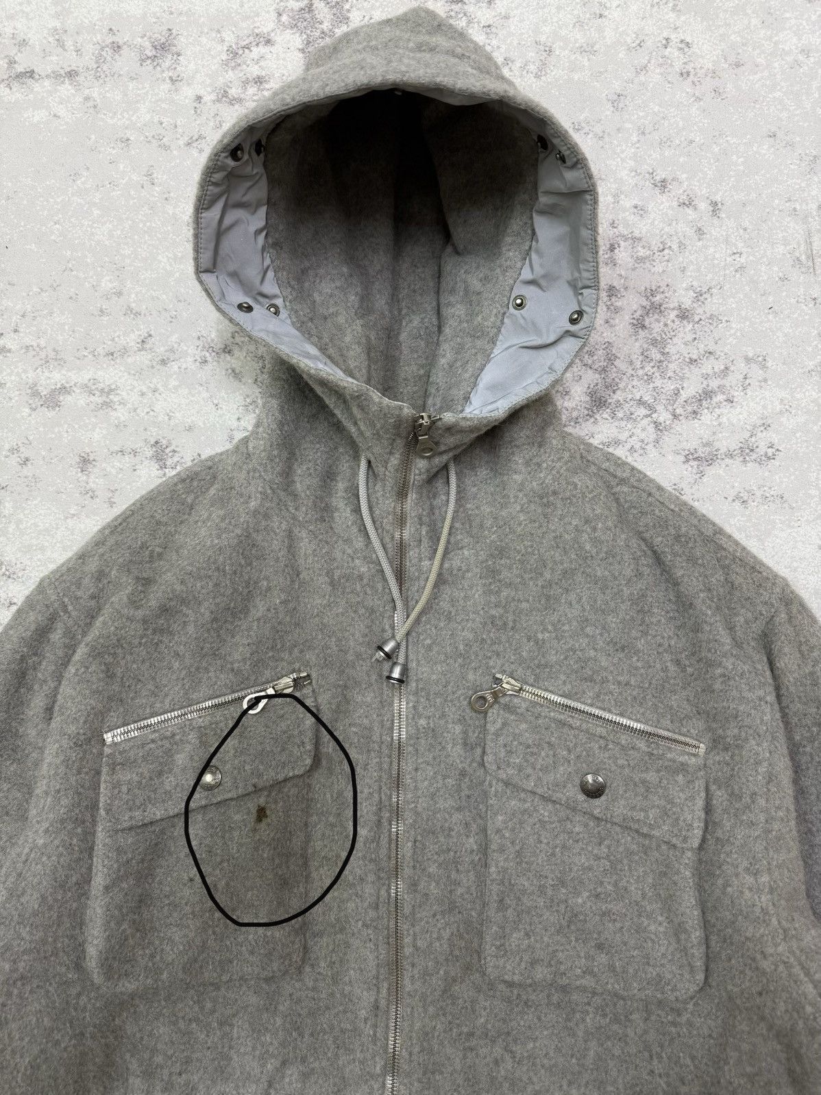 Iceberg Vintage 90s Iceberg Tunes Riri Opti Zipper Wool Jacket Hodie Size US XL / EU 56 / 4 - 5 Thumbnail