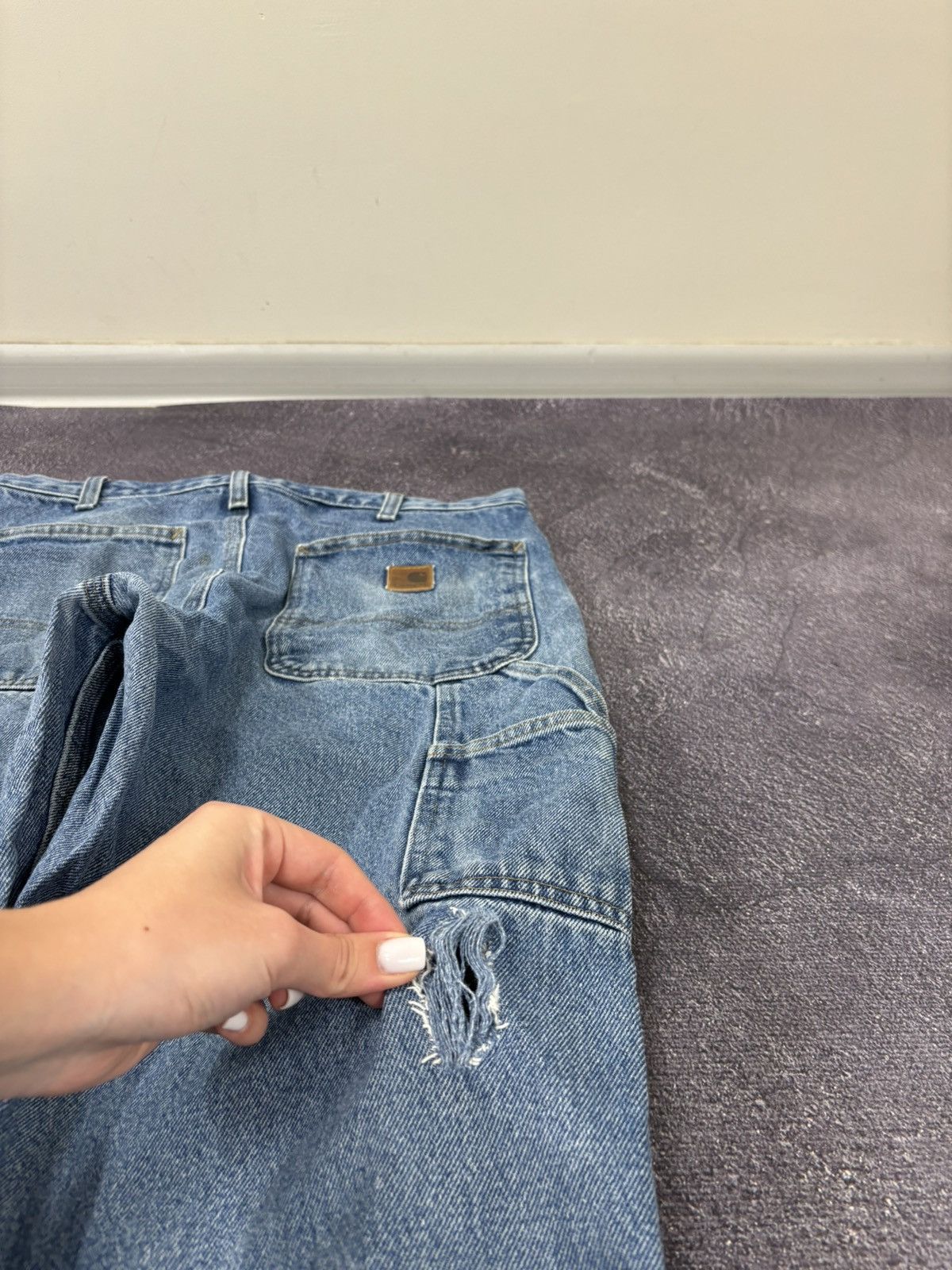 Carhartt Vintage Carhartt Dungaree Fit USA Faded Denim Baggy Jeans Size US 32 / EU 48 - 6 Thumbnail