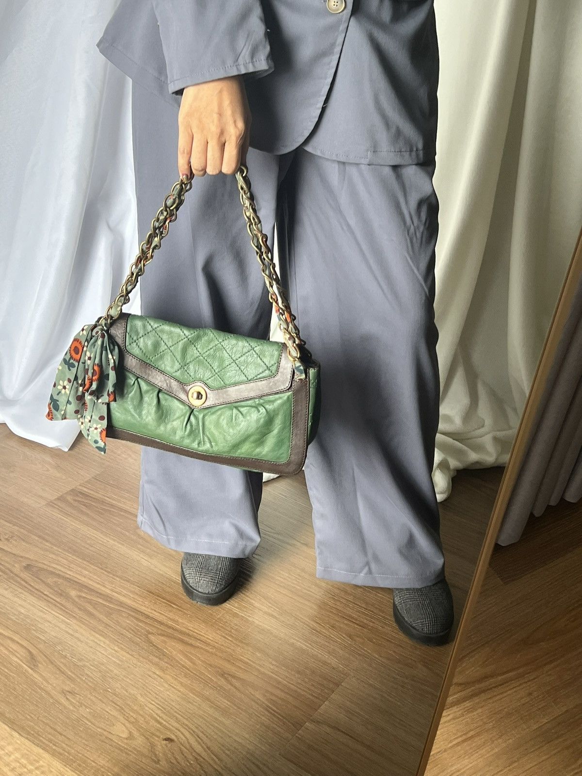 Moschino Moschino “Chain Scarf Green” Shoulder Bag Size ONE SIZE - 21 Thumbnail