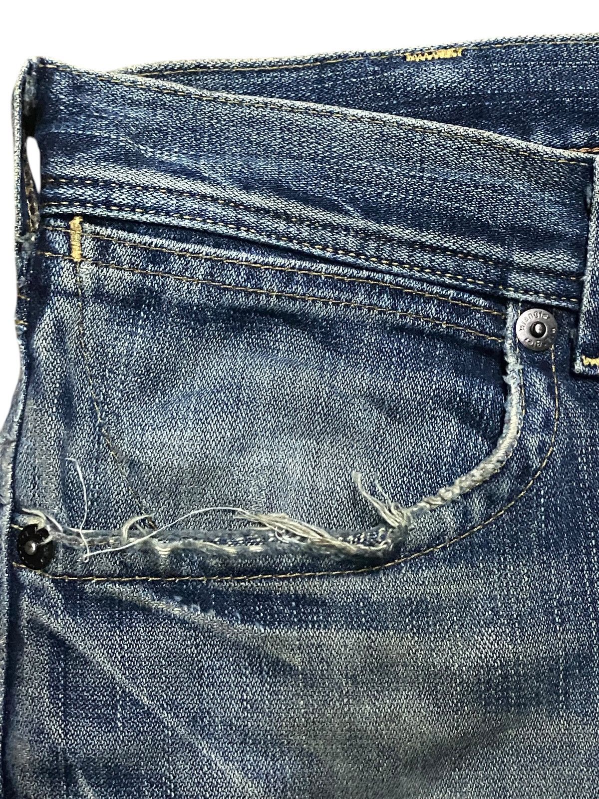 KOZABURO × Wrangler Vintage Wrangler 04903 Mud Wash Distressed Loose Jeans Size US 34 / EU 50 - 7 Thumbnail