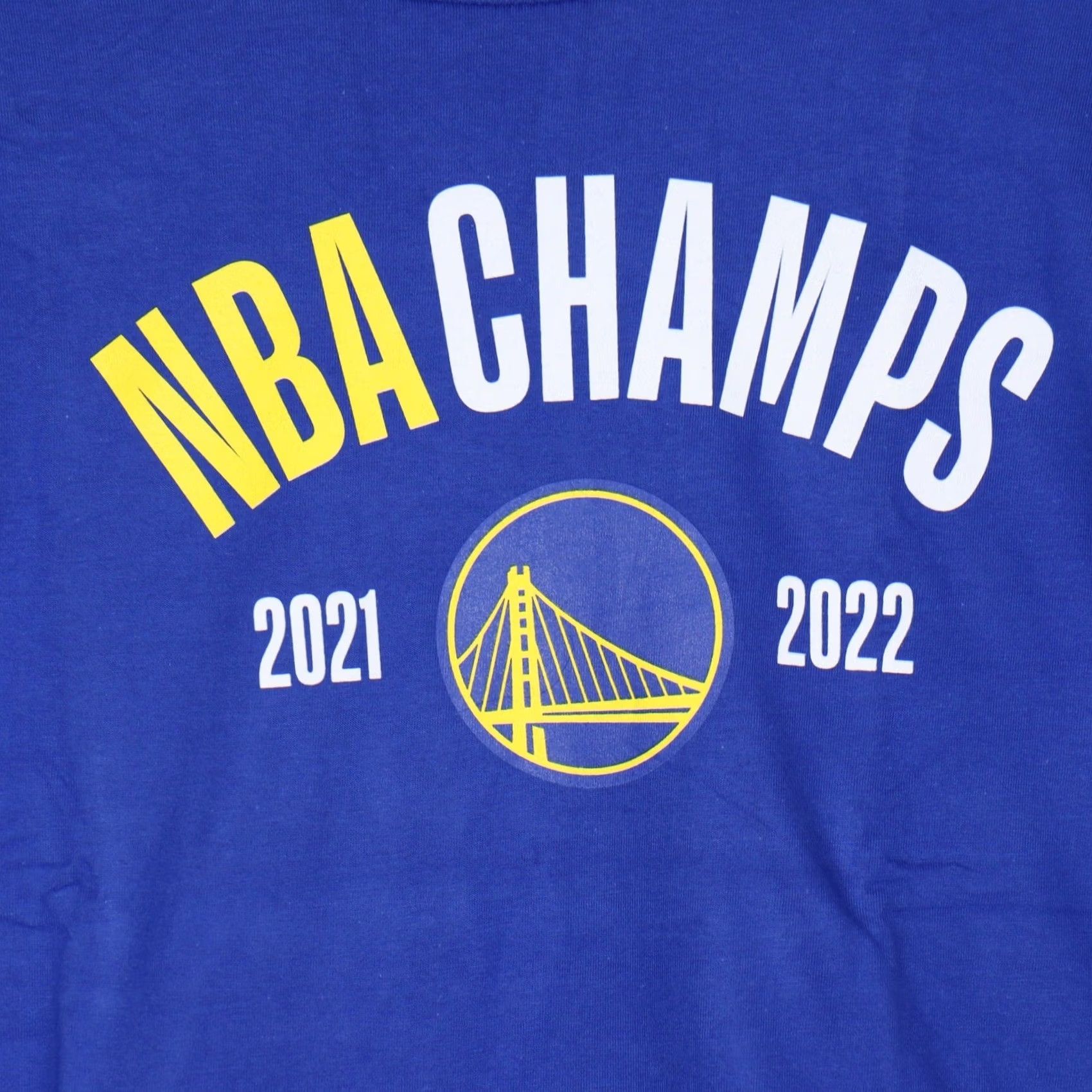 Vintage Fanatics NBA Champs Golden State Warriors NBA 2021 2022 T-Shirt Men's XLT 1X Blue Crew Neck Short Sleeve Cotton Tagless Size US XL / EU 56 / 4 - 2 Thumbnail