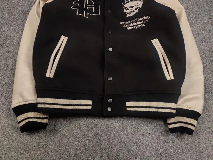 Japanese Brand Vintage Paranoid Society Letterman Varsity Bomber Jacket Size US S / EU 44-46 / 1 - 6 Thumbnail