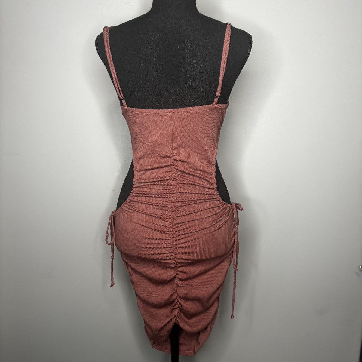 Fashion Nova Stacie Thick Ribbed Mini Dress - Brown Size M / US 6-8 / IT 42-44 - 7 Thumbnail