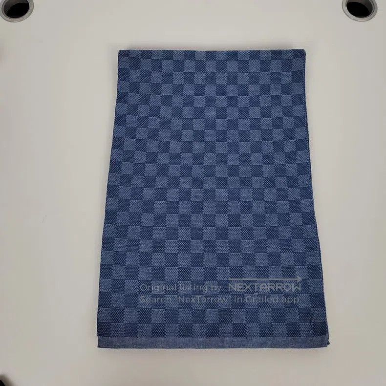 Louis Vuitton Louis Vuitton Blue Checker Scarf Size ONE SIZE - 2 Thumbnail