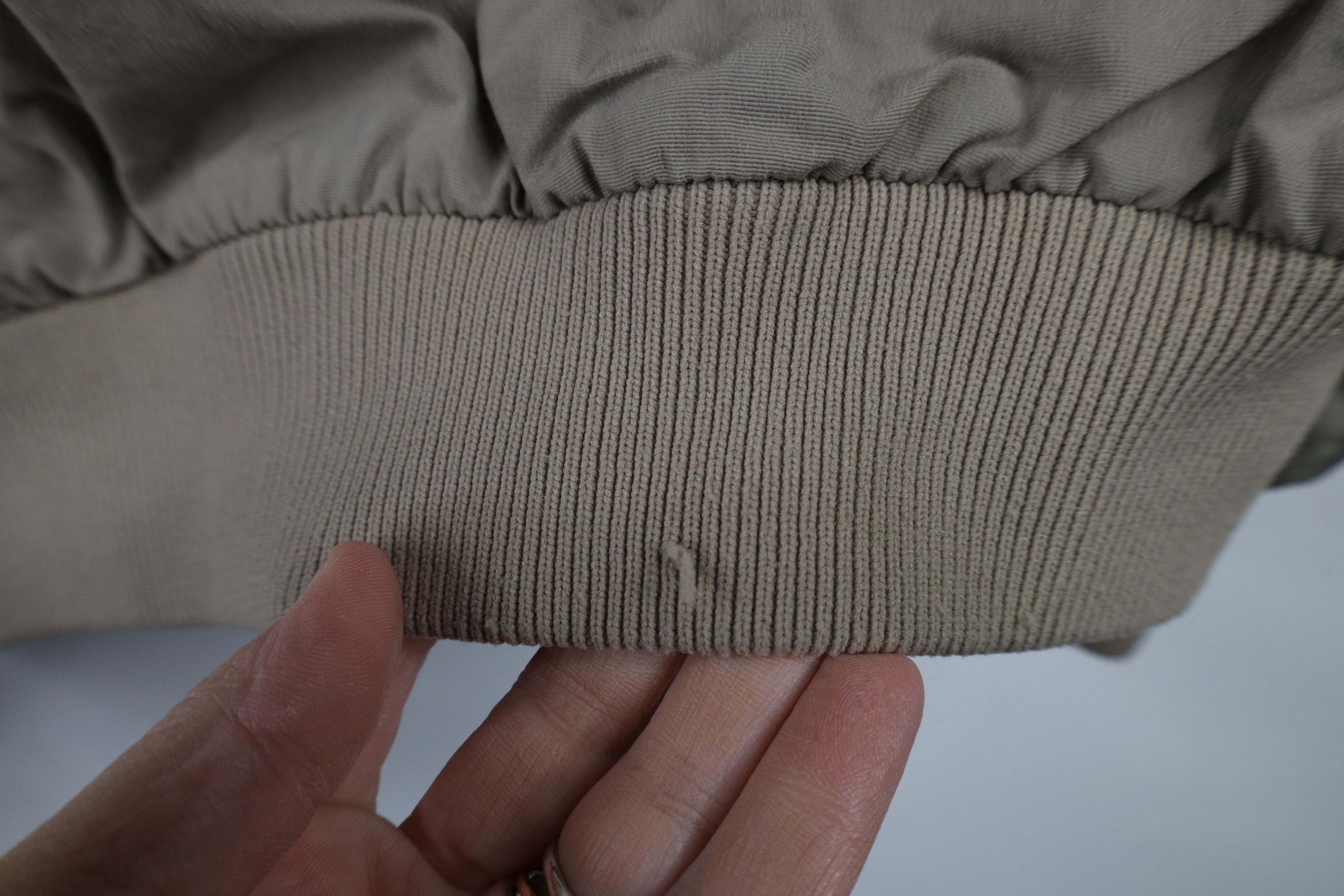Vintage Vintage 90s Streetwear Lined Full Zip Bomber Jacket Beige Size US L / EU 52-54 / 3 - 14 Thumbnail