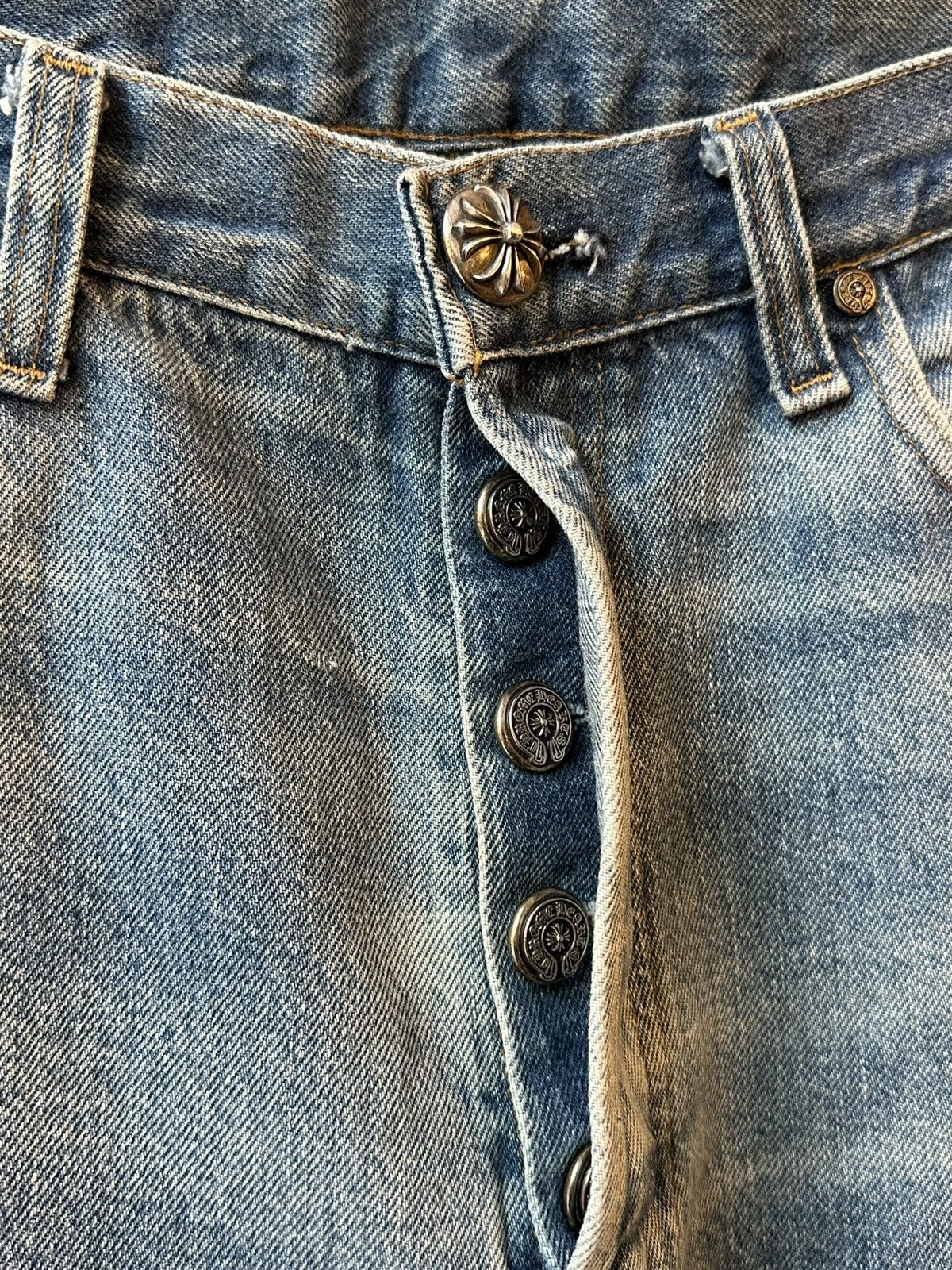Chrome Hearts CHROME HEARTS LEVI 501 CROSS PATCH JEANS Size US 33 - 5 Thumbnail