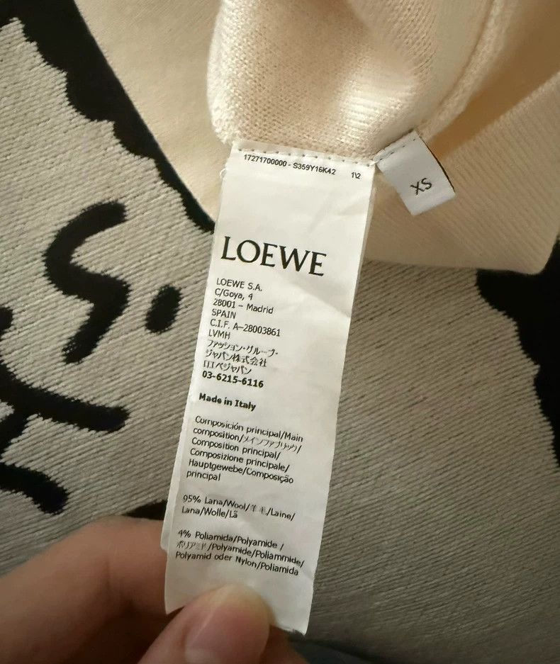 LOEWE Embossed logo wool coat